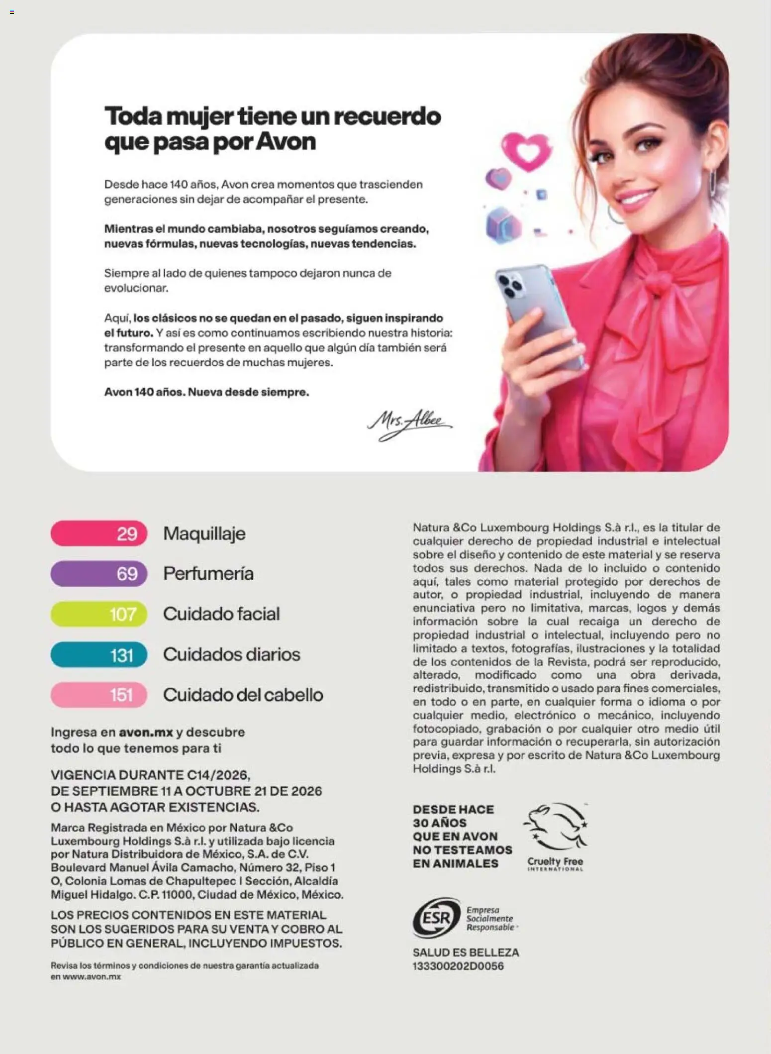Vista previa las ofertas de la tienda AVON - AVON campaña 14 2026 desde el 11/09/2026 
