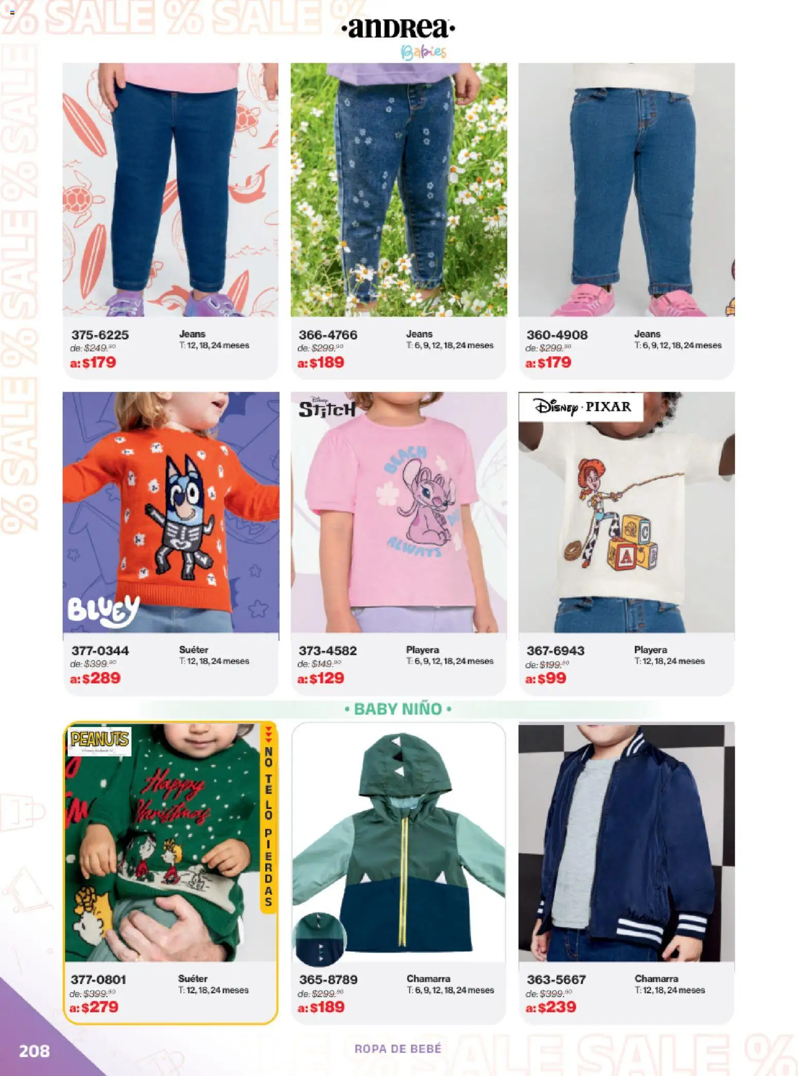 Vista previa las ofertas de la tienda Andrea - Catálogo Outlet desde el 21/12/2025 - Playera, Ropa, Chamarra, Suéter