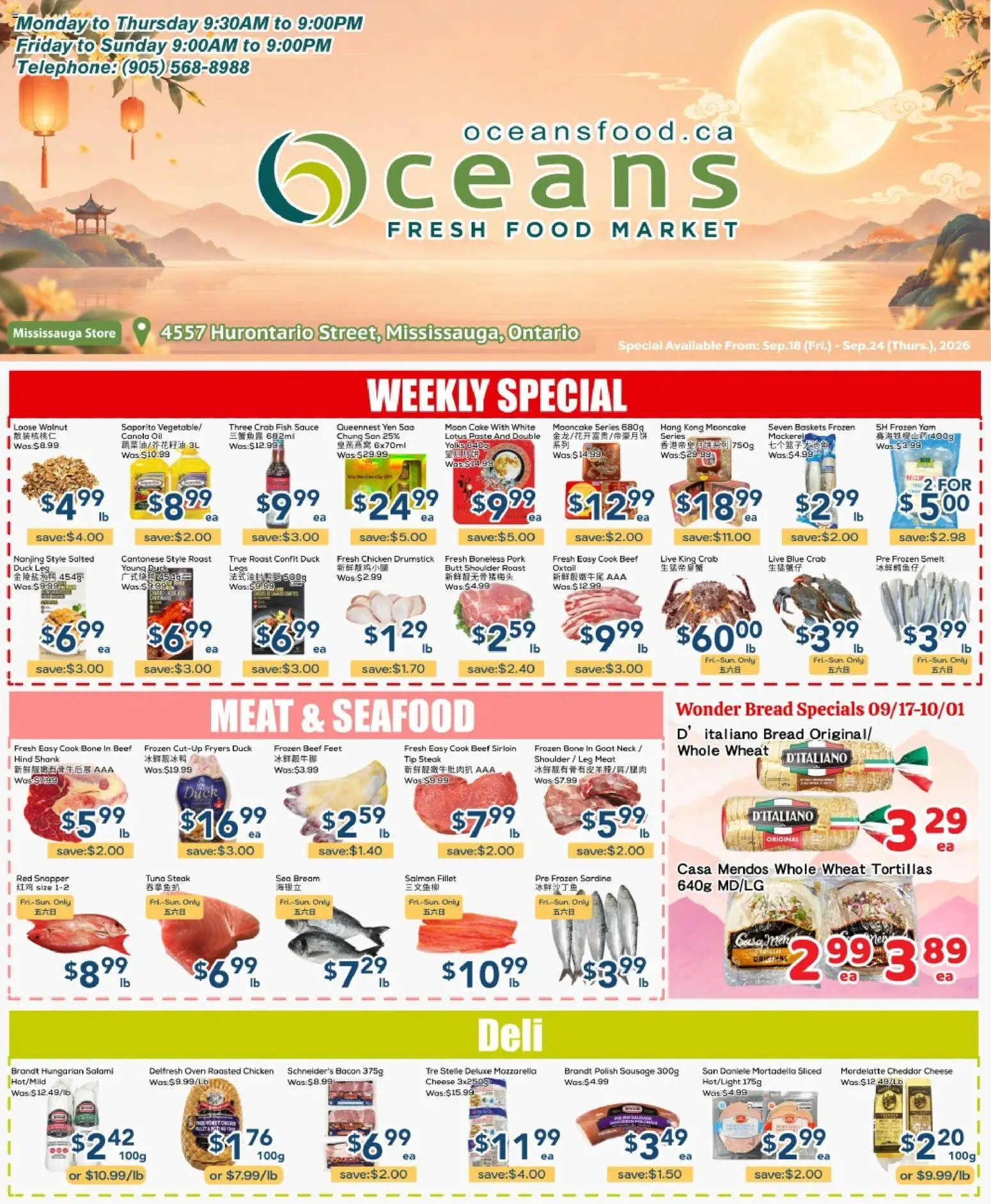 Preview of leaflet Oceans weekly flyer - Mississauga from shop Oceans is valid from Sep 18, 2026