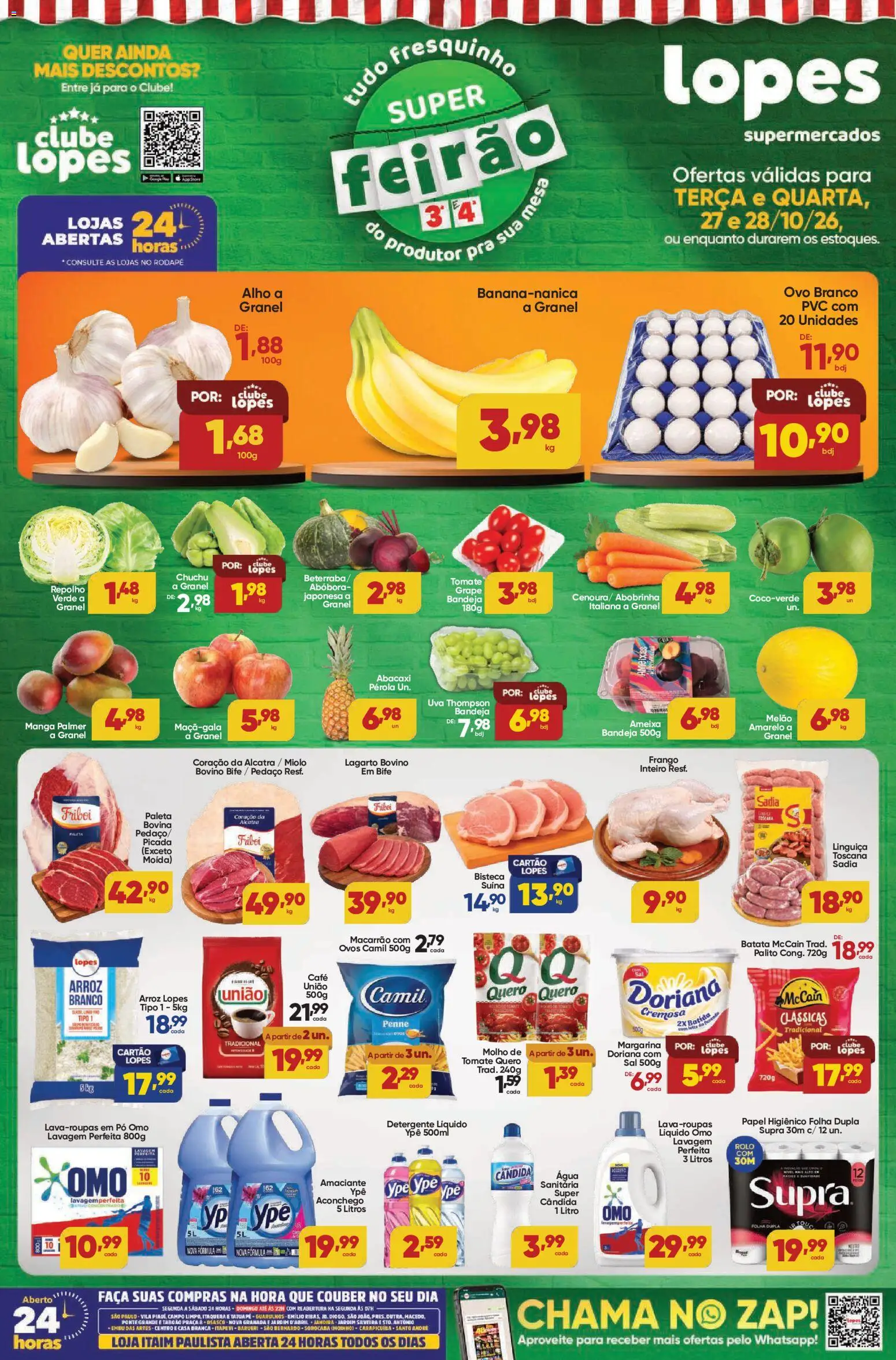 Pré-Visualização do folheto "Lopes Supermercados - Ofertas da semana" da loja Lopes Supermercados válido a partir de 27/10/2026