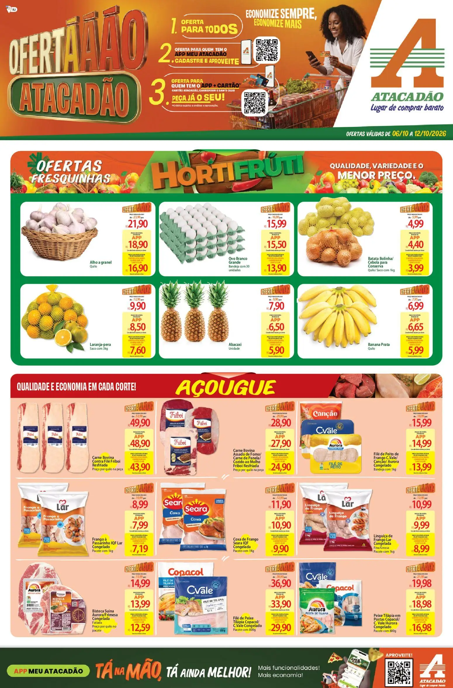 Pré-Visualização do folheto "Atacadão ofertas - RJ" da loja Atacadão válido a partir de 06/10/2026