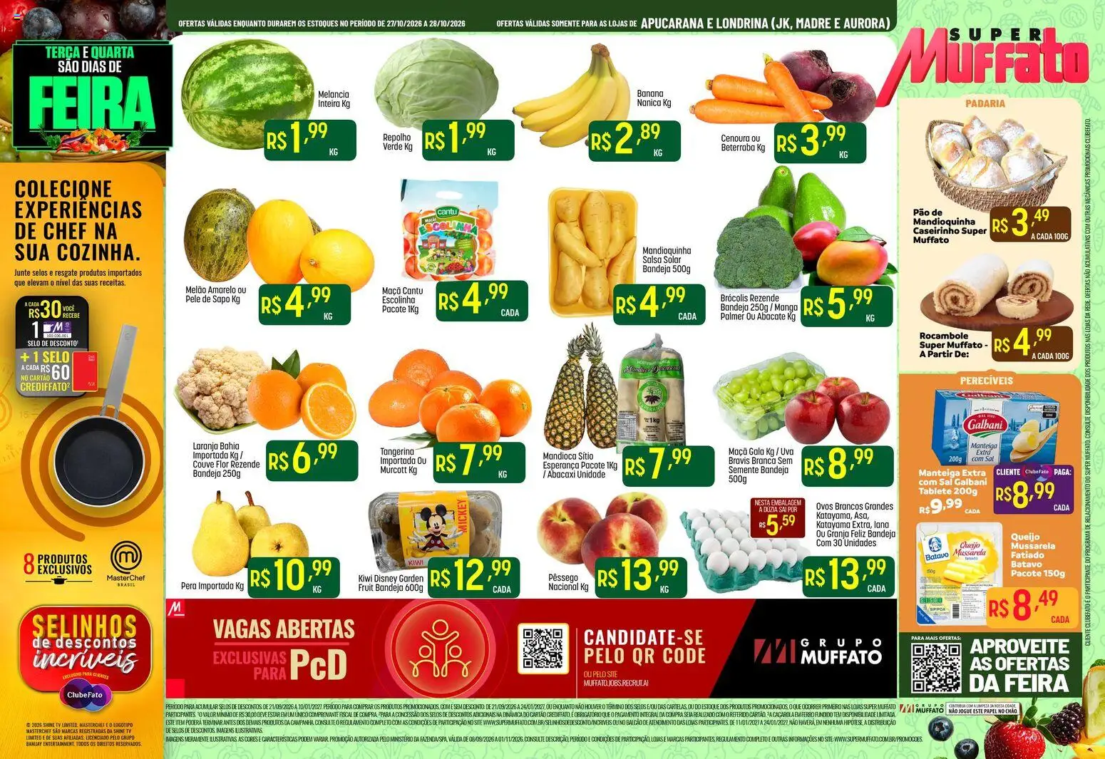 Pré-Visualização do folheto "Super Muffato ofertas Feira e Carne" da loja Super Muffato válido a partir de 27/10/2026