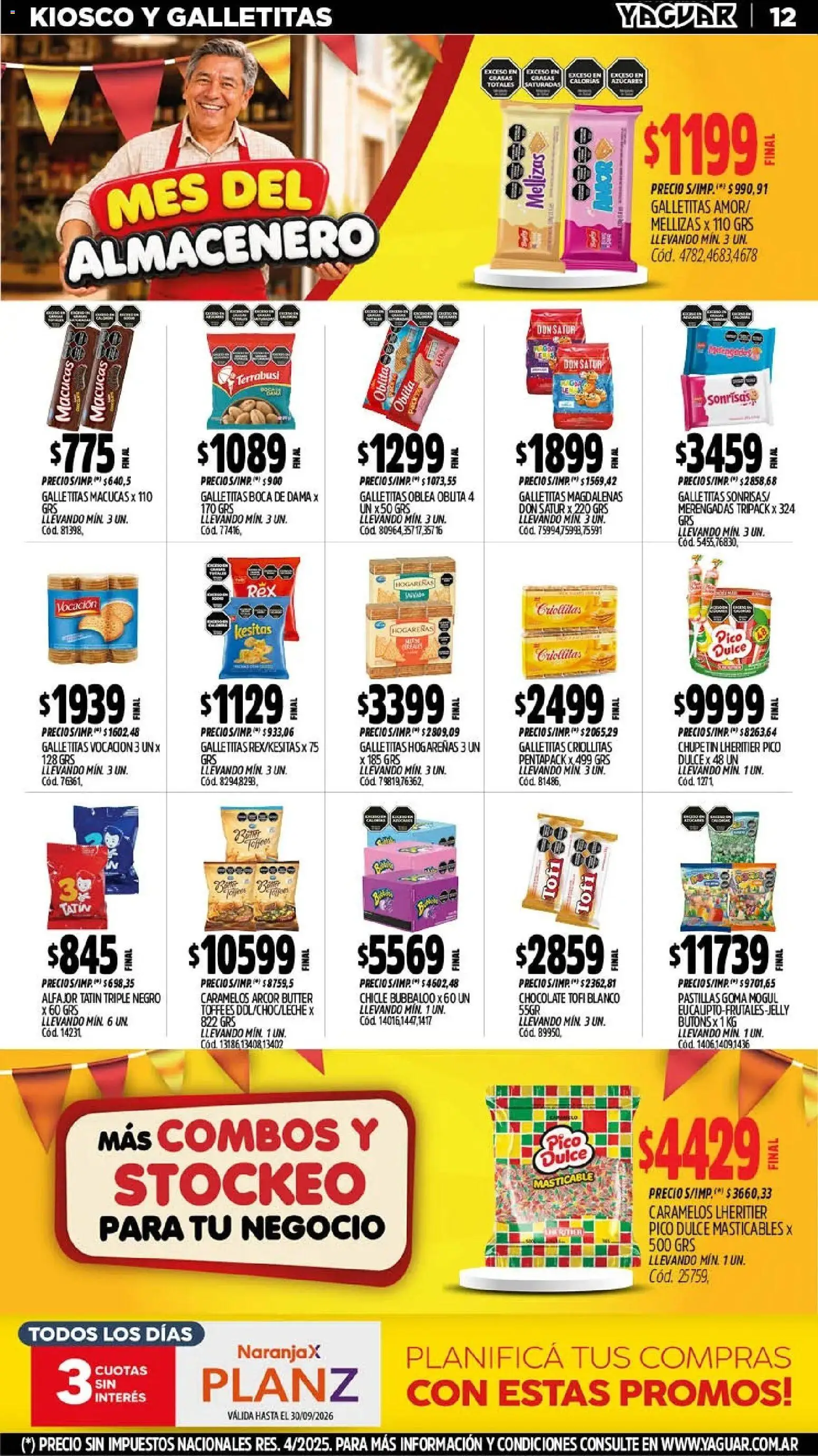 Vista previa del folleto de la tienda Yaguar válido desde el 28/09/2026 - Chocolate, Alfajor, Galletitas, Pico, Dulce, Chicle
