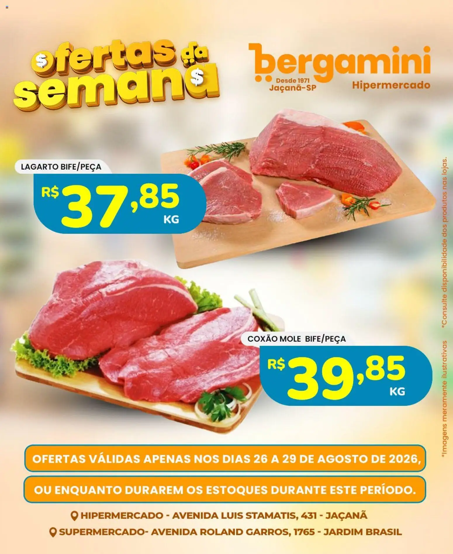 Pré-Visualização do folheto "Supermercado Bergamini - Ofertas da semana" da loja Supermercado Bergamini válido a partir de 26/08/2026