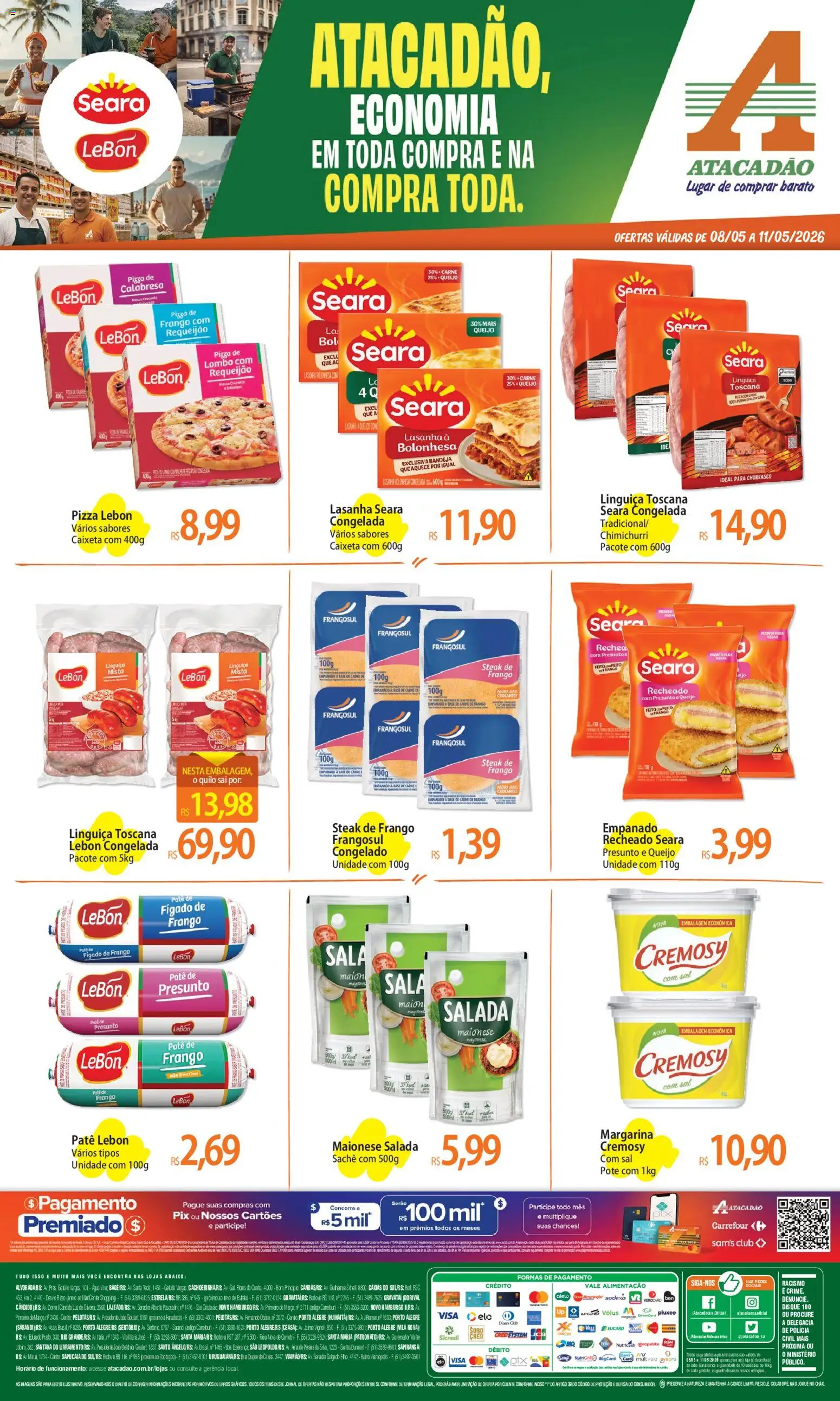 Pré-Visualização do folheto "Atacadão ofertas - RS" da loja Atacadão válido a partir de 08/05/2026