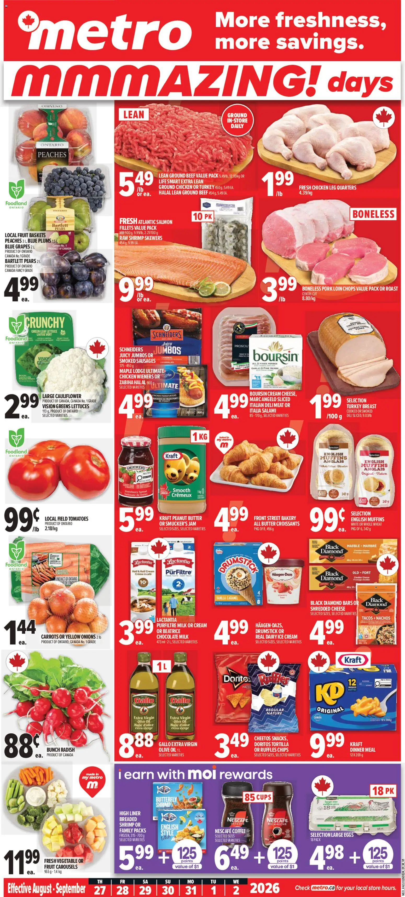 Preview of leaflet Metro weekly flyer / circulaire from shop Metro is valid from Aug 27, 2026