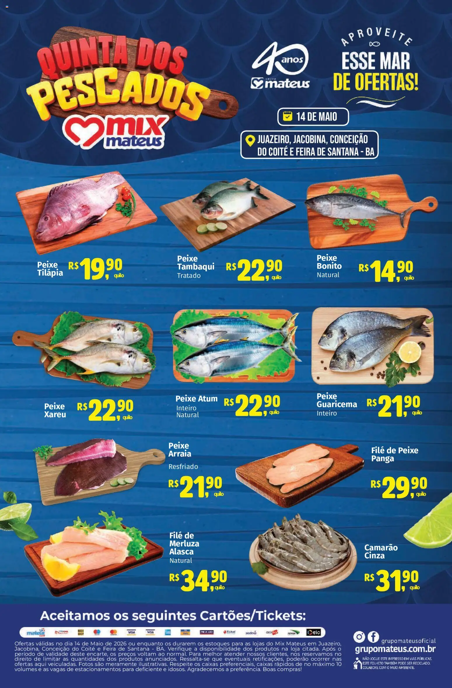 Pré-Visualização do folheto "Mateus ofertas Quinta dos Pescados" da loja Mateus válido a partir de 14/05/2026