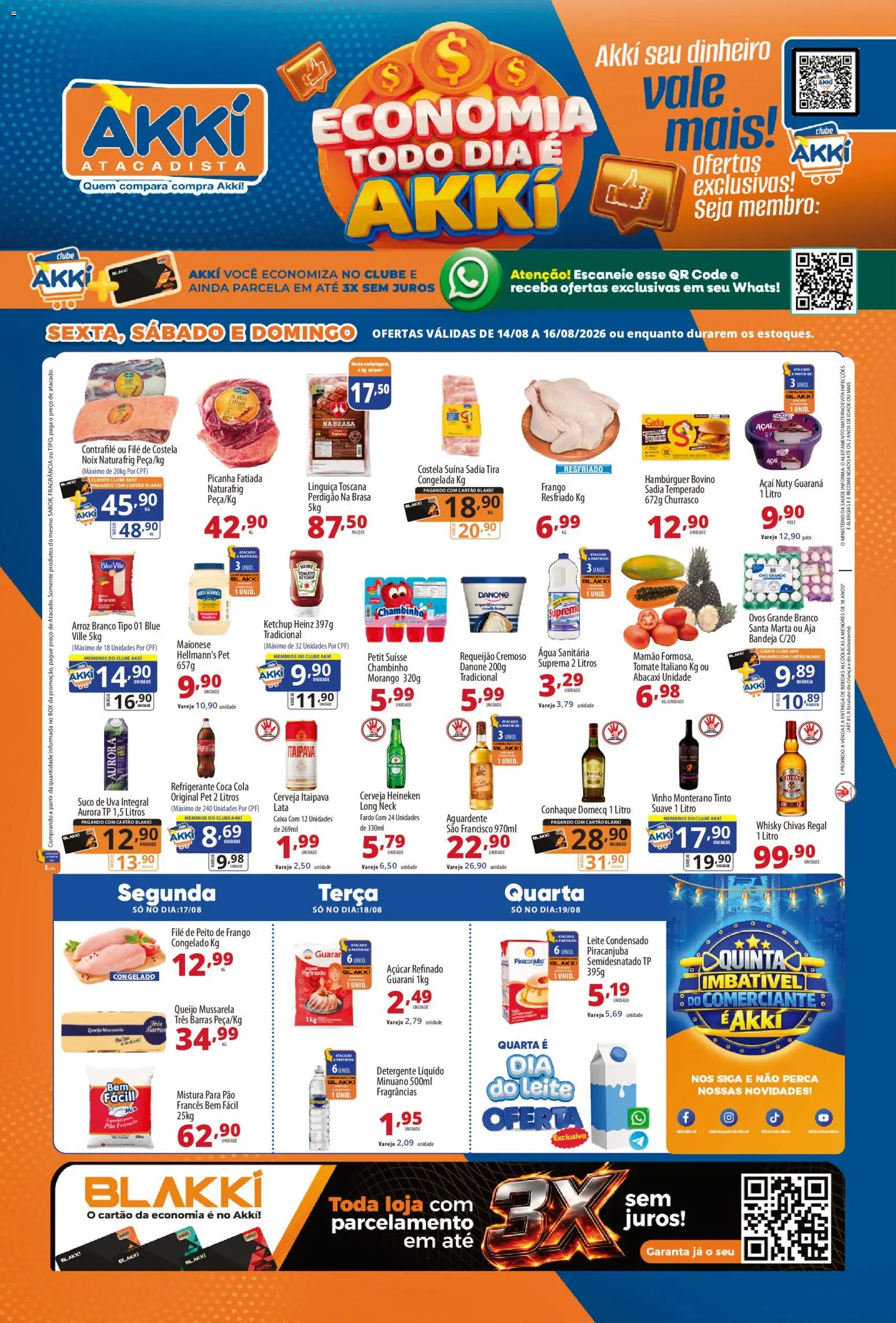 Pré-Visualização do folheto "Akki Atacadista - Ofertas da semana" da loja Akki Atacadista válido a partir de 14/08/2026
