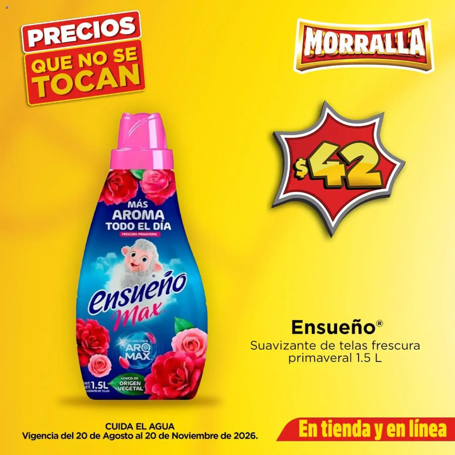 Vista previa las ofertas de la tienda Bodega Aurrerá - Bodega Aurrerá folleto ¡Limpia, suaviza y elimina manchas! desde el 20/09/2026 - Agua, Suavizante, Suavizante de telas