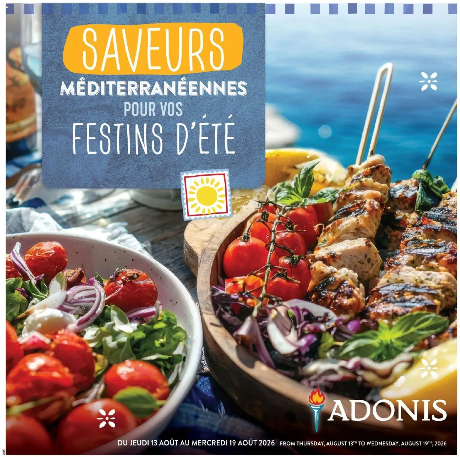 Preview of leaflet Adonis circulaire - Saveurs Méditerranéennes from shop Adonis is valid from Aug 13, 2026