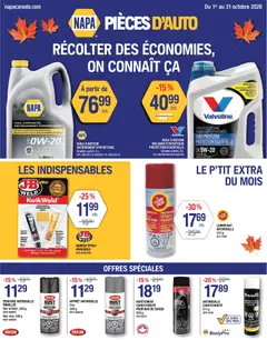 Preview of leaflet NAPA Auto Parts circulaire from shop NAPA Auto Parts is valid from Oct 01, 2026
