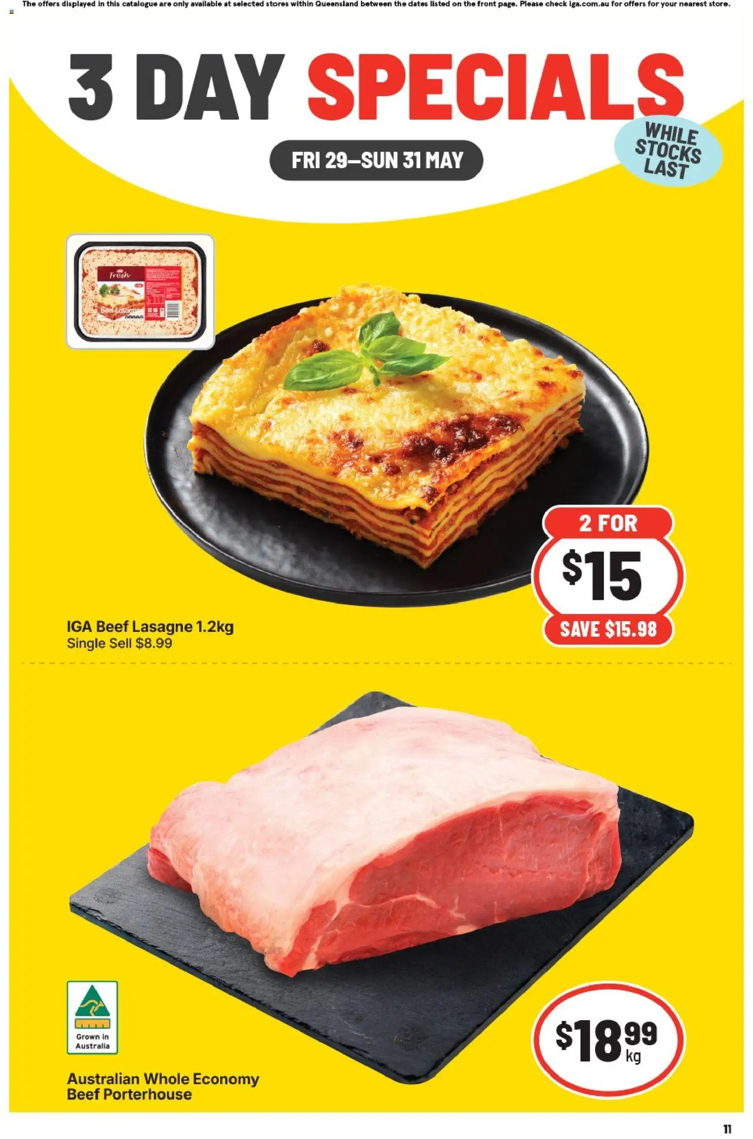 Preview of catalogue IGA catalogue 3 day special QLD from shop IGA valid 29/05/2026