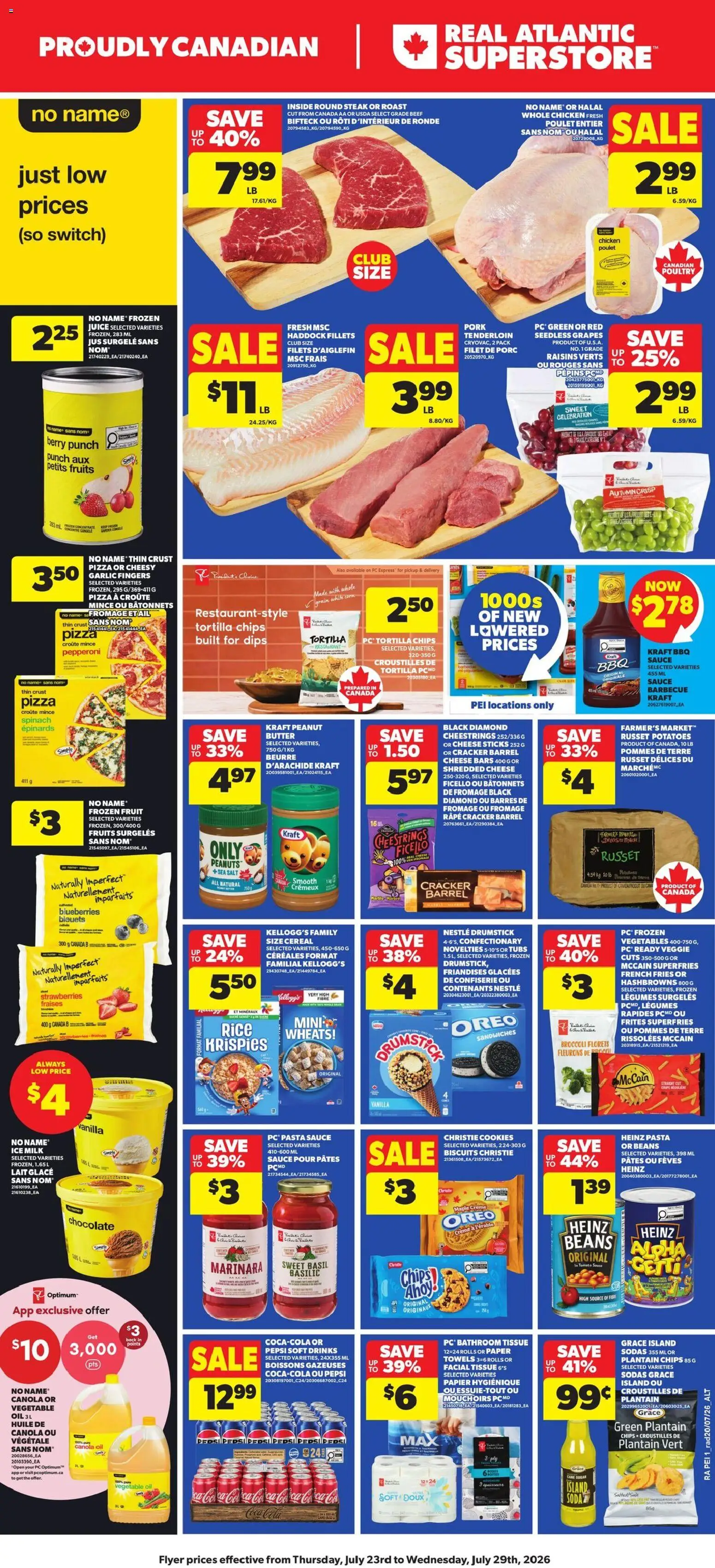 Preview of leaflet Atlantic Superstore weekly flyer / circulaire from shop Atlantic Superstore is valid from Jul 23, 2026