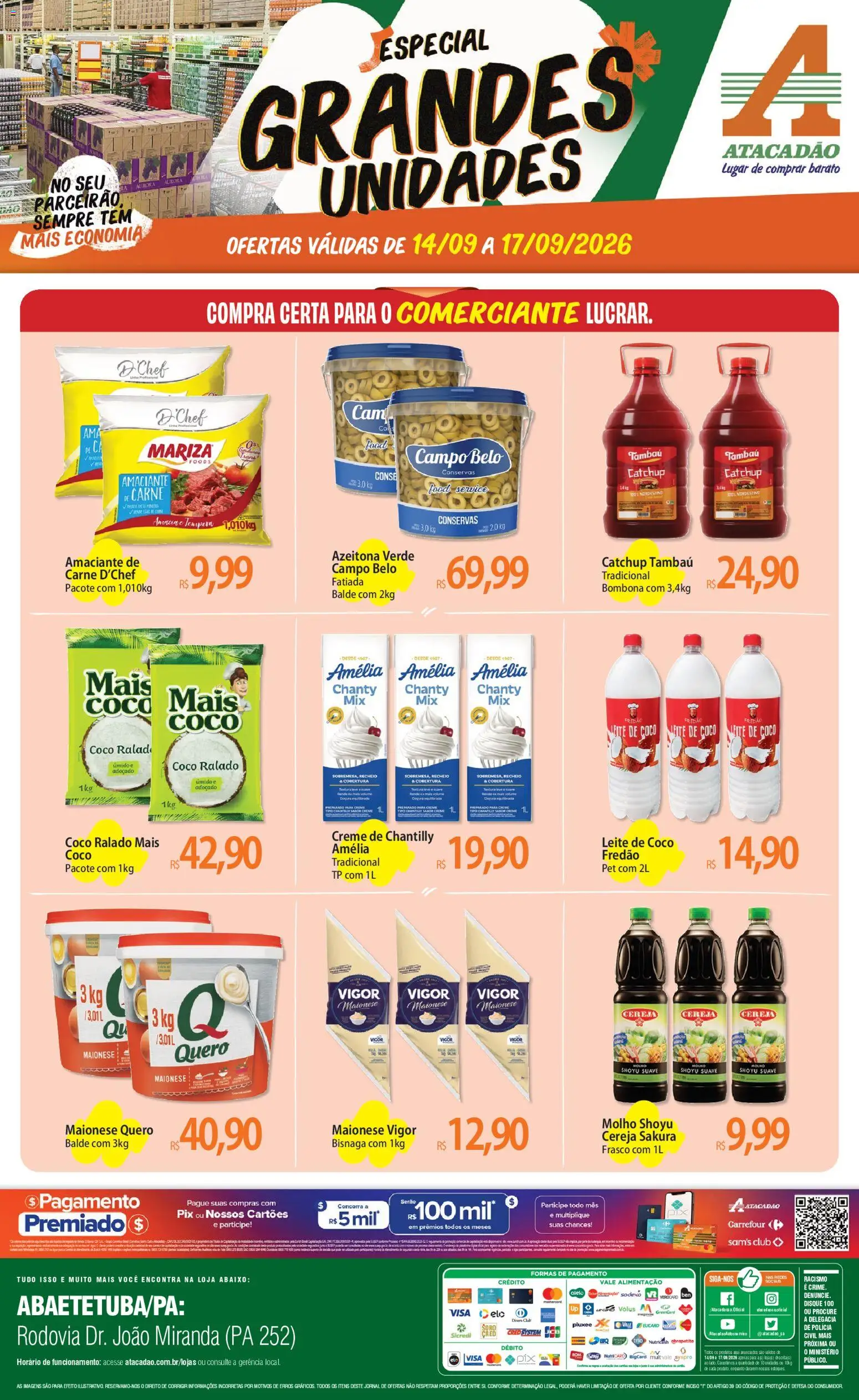 Pré-Visualização do folheto "Atacadão ofertas - PA" da loja Atacadão válido a partir de 14/09/2026