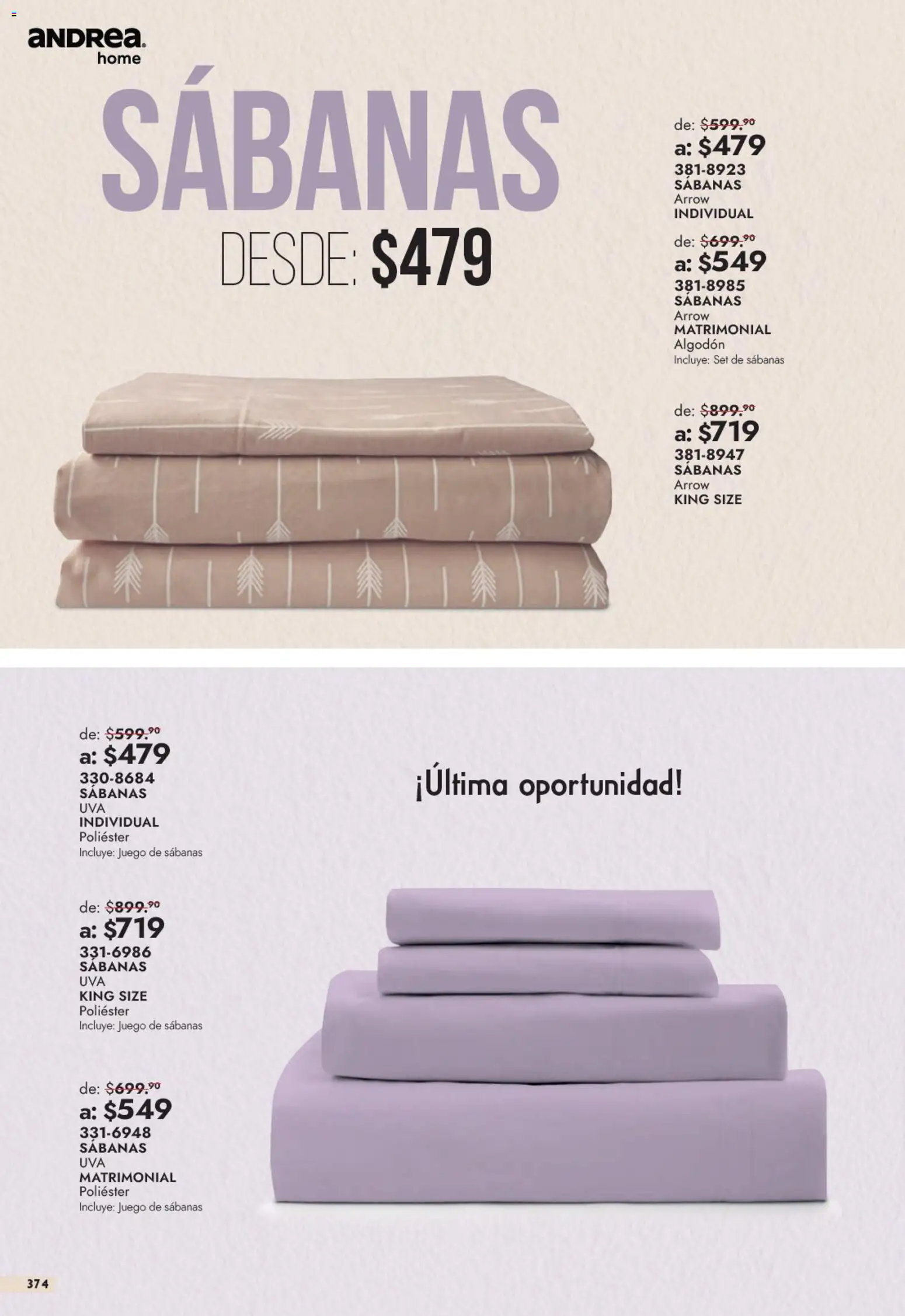 Vista previa las ofertas de la tienda Andrea - Andrea catálogo Outlet desde el 13/09/2026 