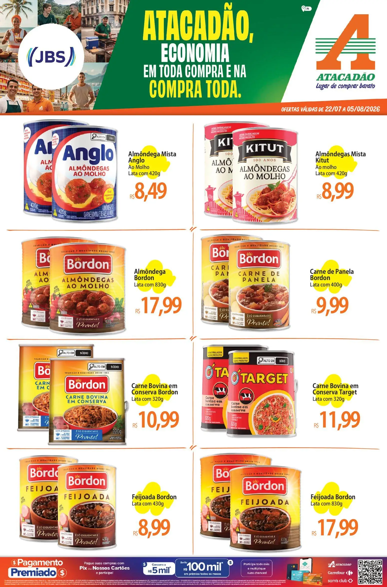 Pré-Visualização do folheto "Atacadão ofertas - PI" da loja Atacadão válido a partir de 22/07/2026 - Carne, Aves, Panela, Carne bovina