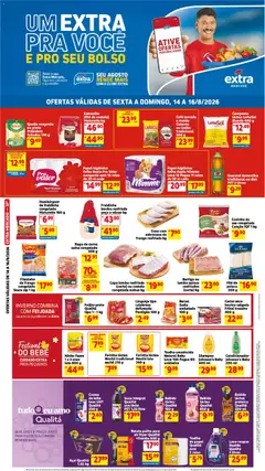 Pré-Visualização do folheto "Extra ofertas Fim de semana Mercado" da loja Extra válido a partir de 14/08/2026