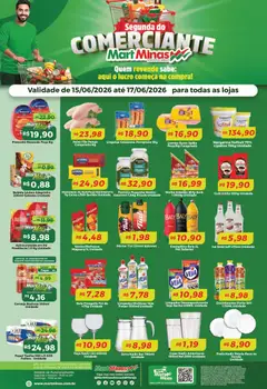 Pré-Visualização do folheto "Mart Minas ofertas Segunda do Comerciante" da loja Mart Minas válido a partir de 15/06/2026