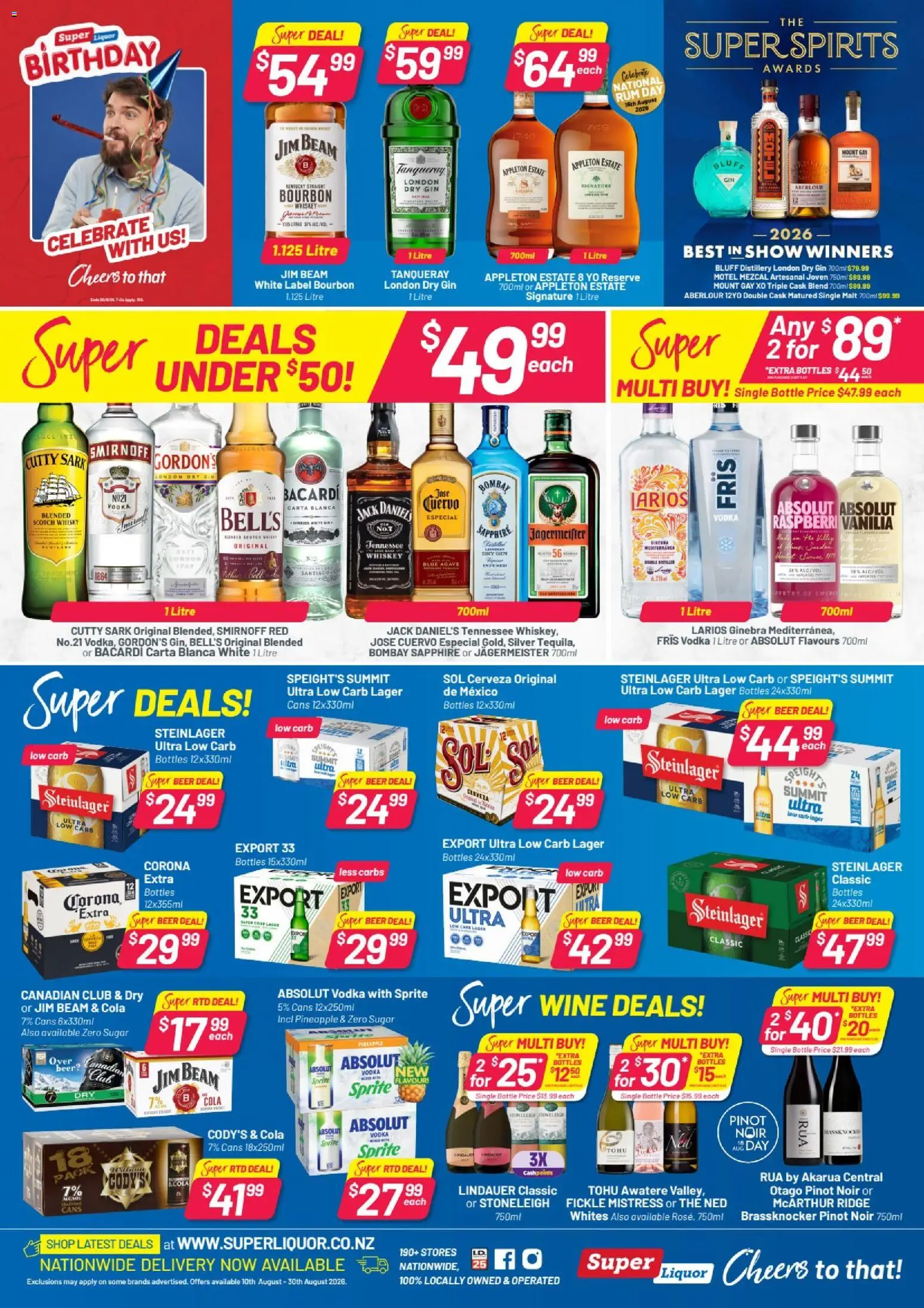 Preview of catalogue Super Liquor catalogue from shop Super Liquor valid 10 Aug 2026
