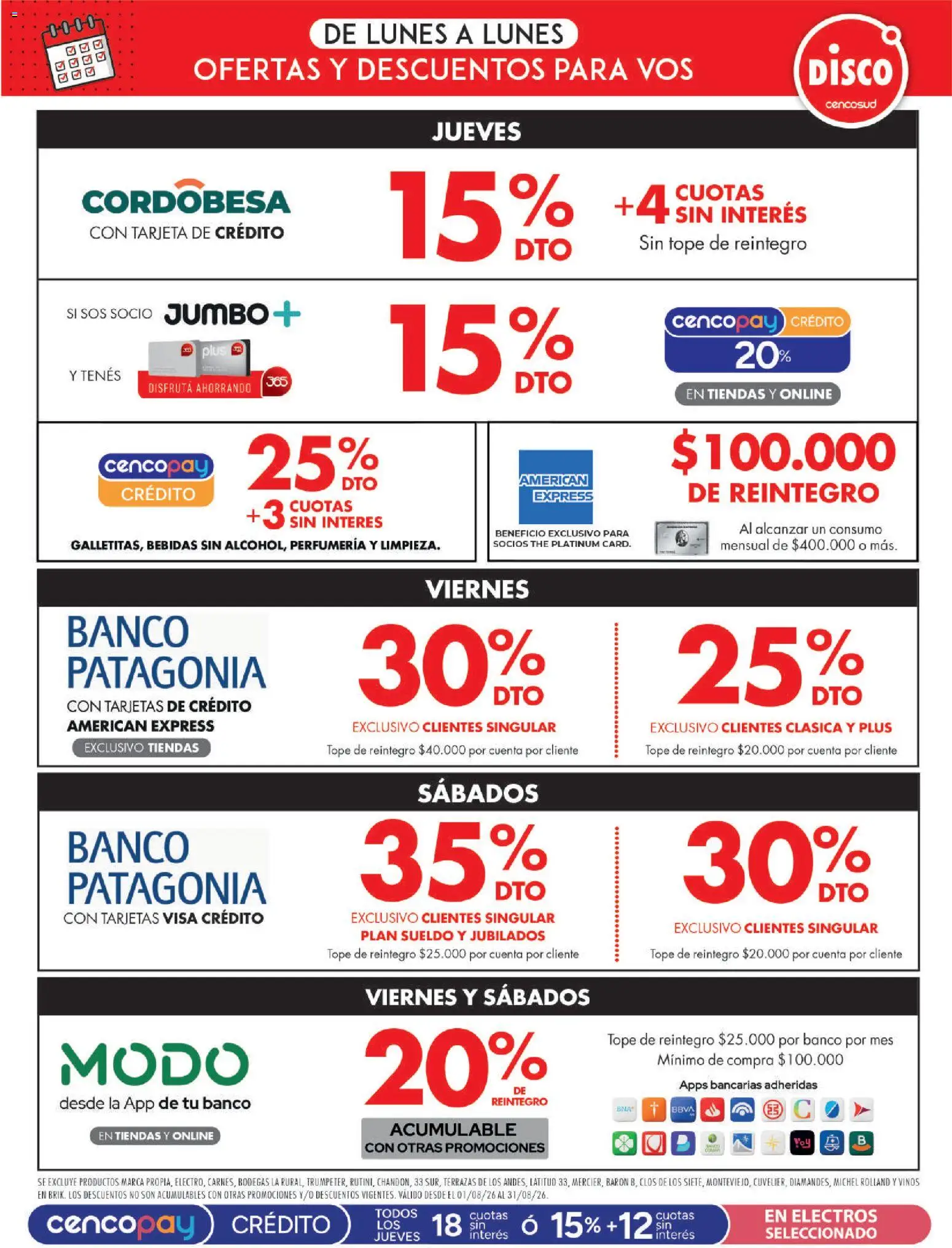 Vista previa del folleto de la tienda Disco válido desde el 07/08/2026 