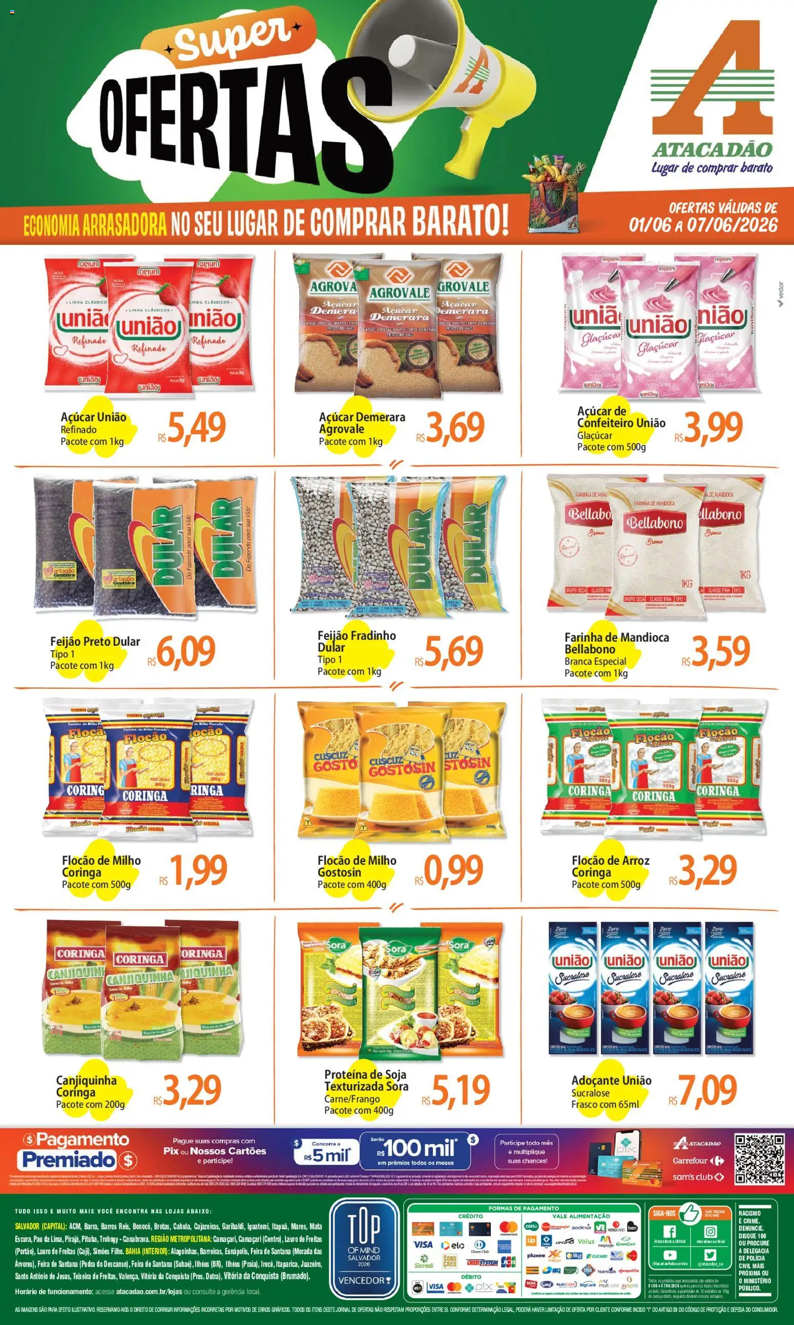 Pré-Visualização do folheto "Atacadão ofertas - BA" da loja Atacadão válido a partir de 01/06/2026