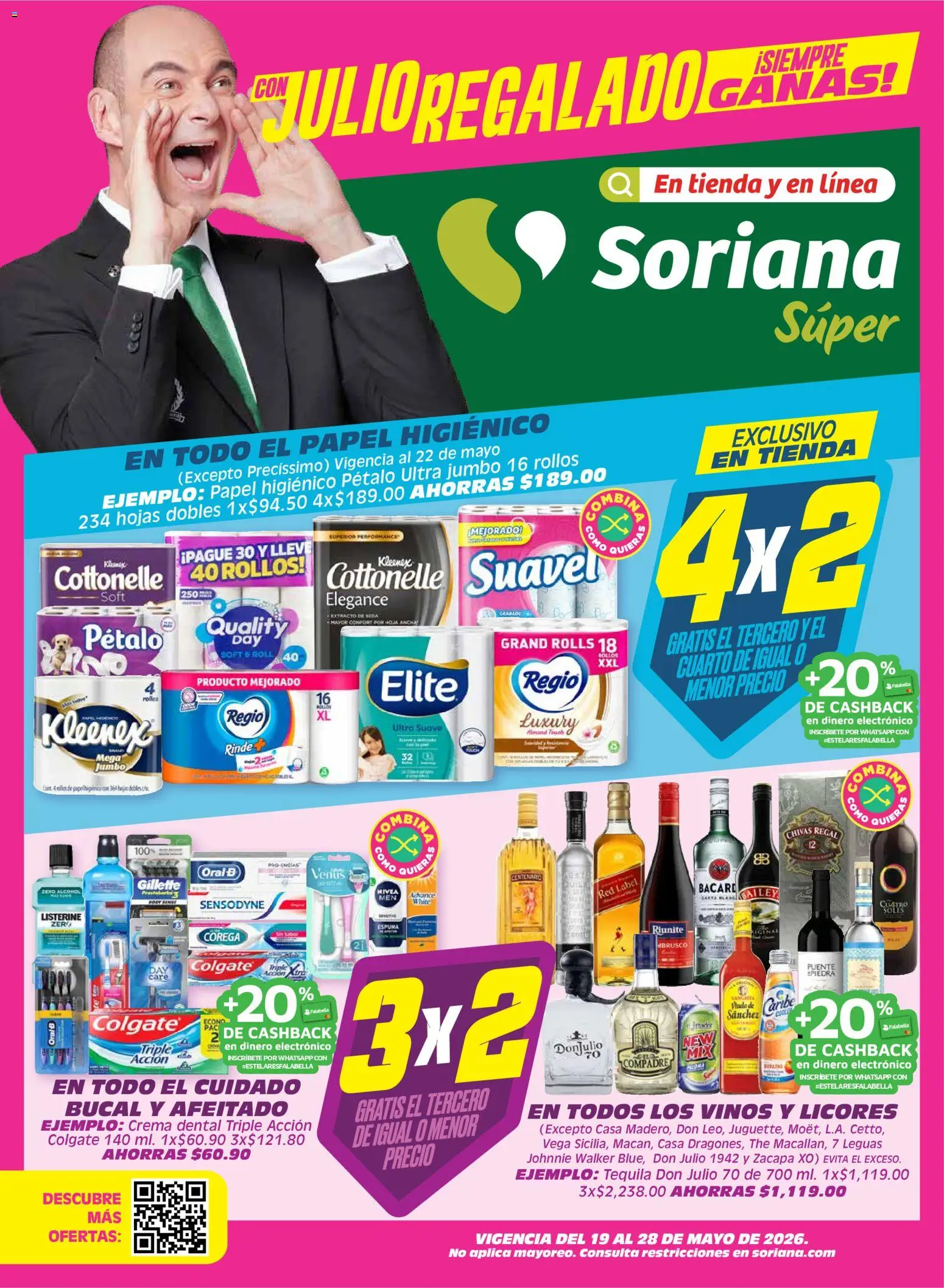 Vista previa las ofertas de la tienda Soriana - Soriana Con Julio Regalado siempre ganas Súper Nacional desde el 19/05/2026 