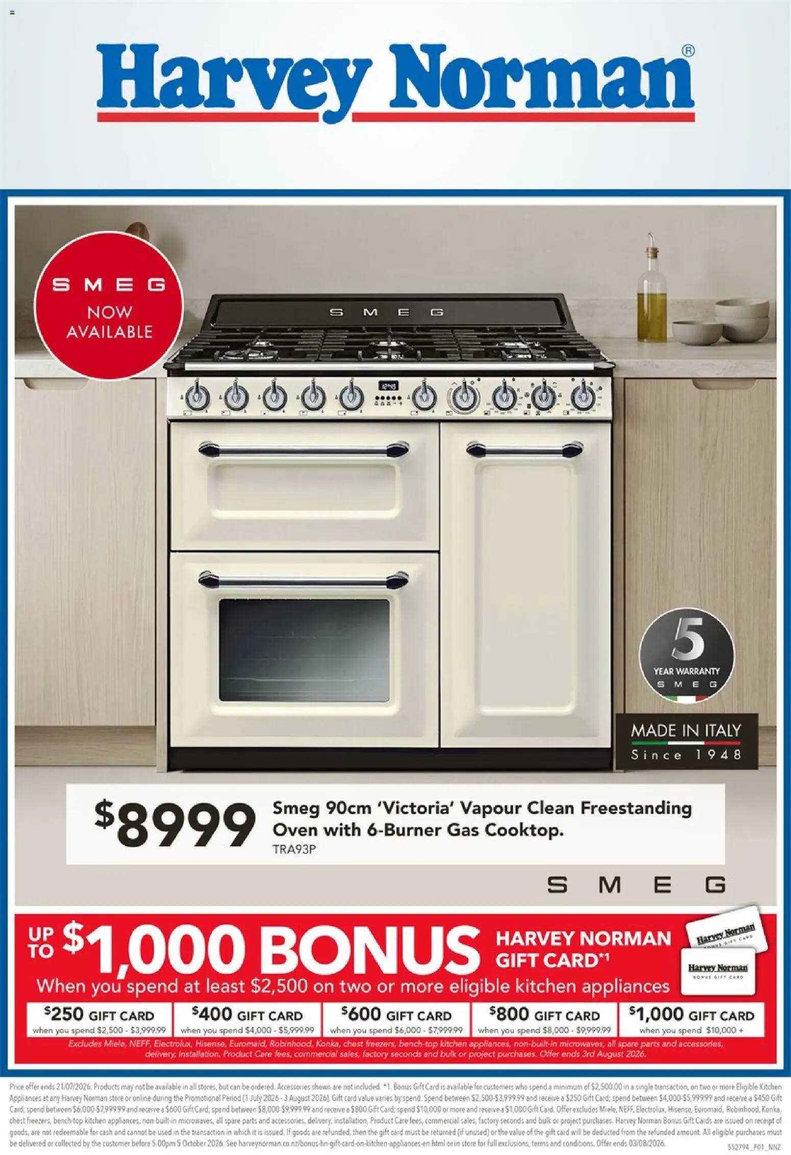 Preview of catalogue Harvey Norman Amazing Deals on Kitchen Appliances from shop Harvey Norman valid 9 Jul 2026