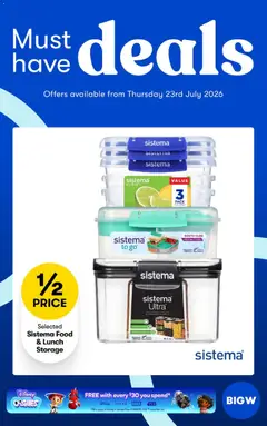 Preview of catalogue Big W Must Have Deals from shop Big W valid 23/07/2026