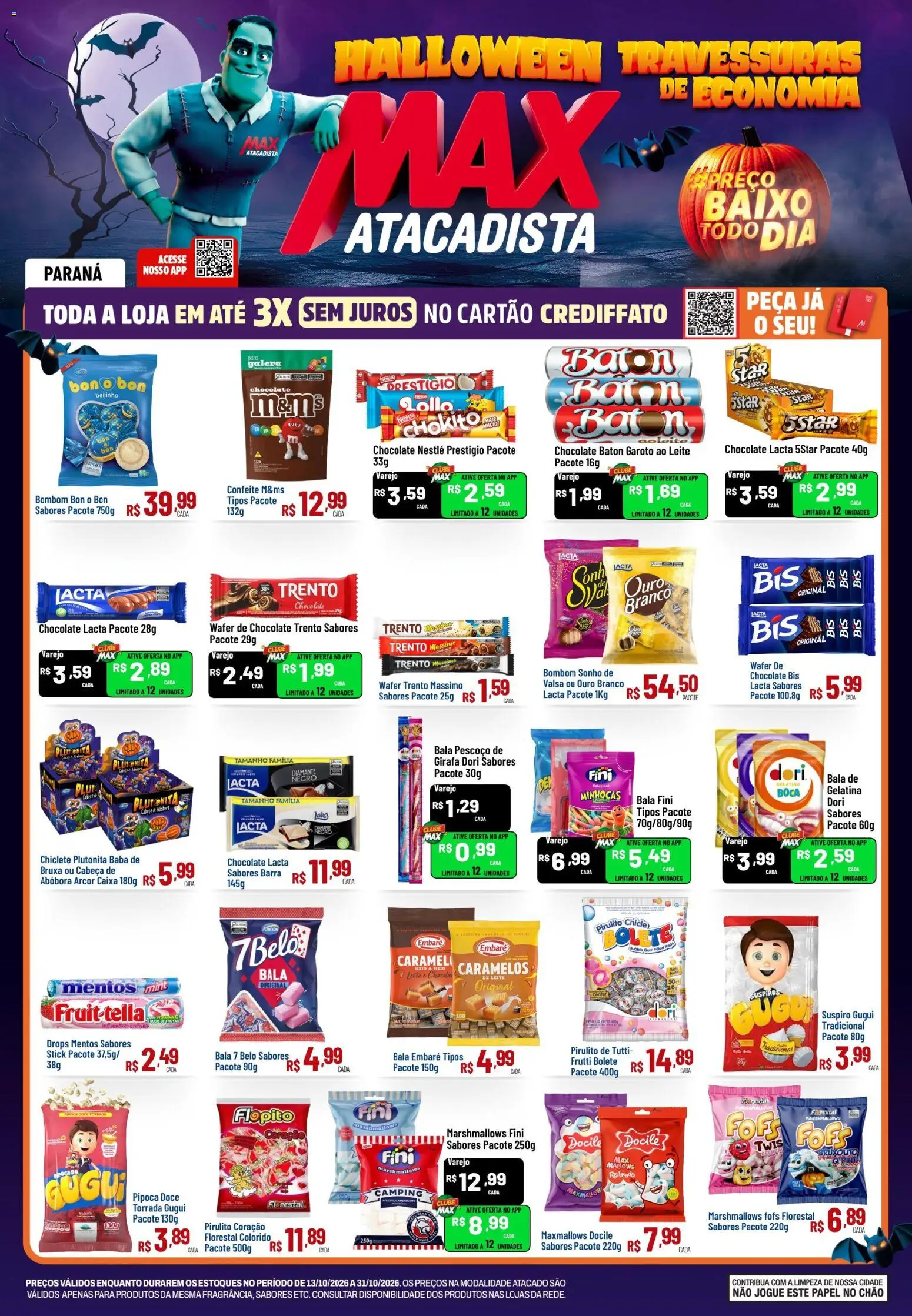 Pré-Visualização do folheto "Max Atacadista ofertas Halloween" da loja Max Atacadista válido a partir de 13/10/2026
