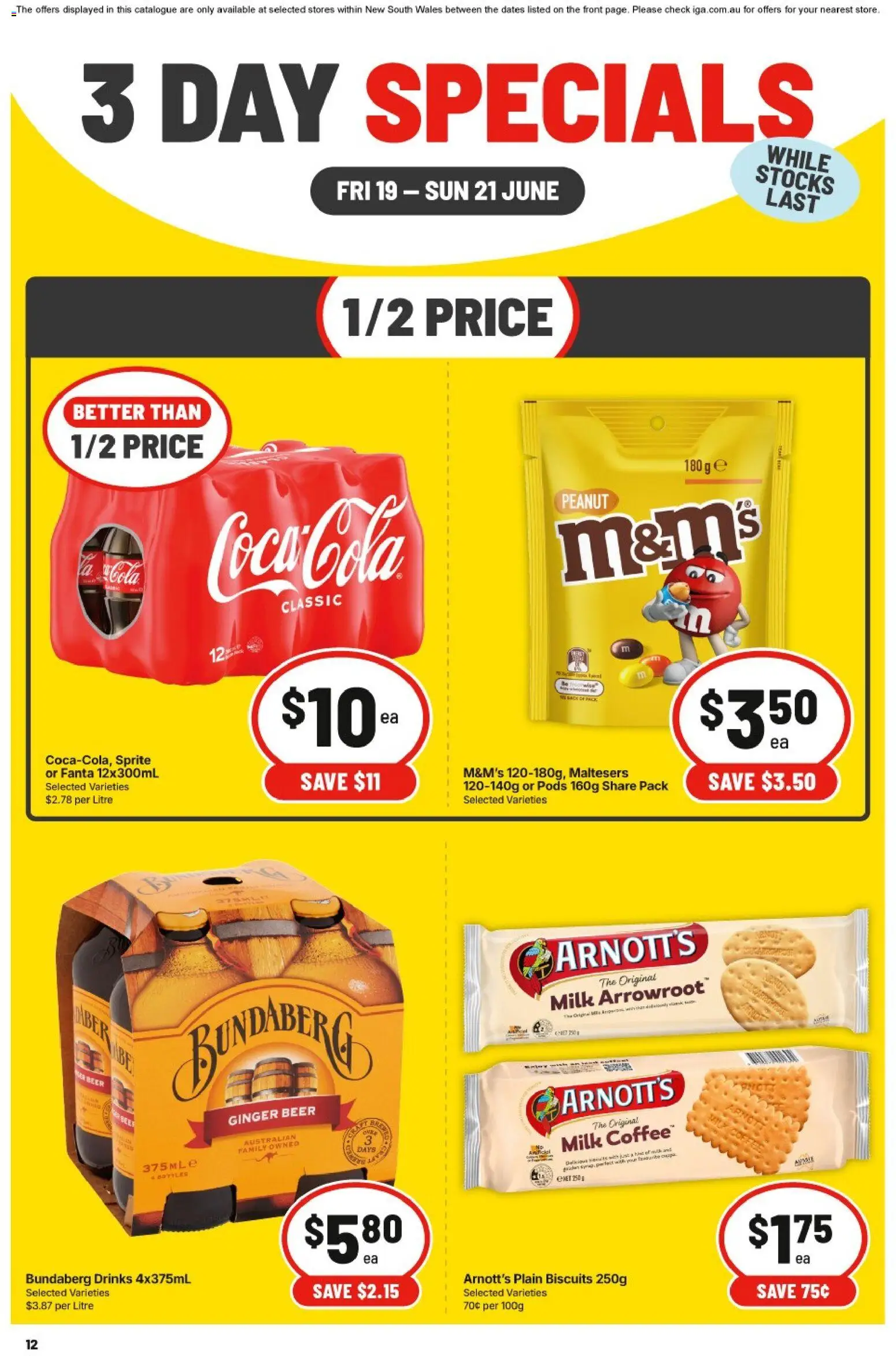 Preview of catalogue IGA 3 Day Specials NSW from shop IGA valid 19/06/2026