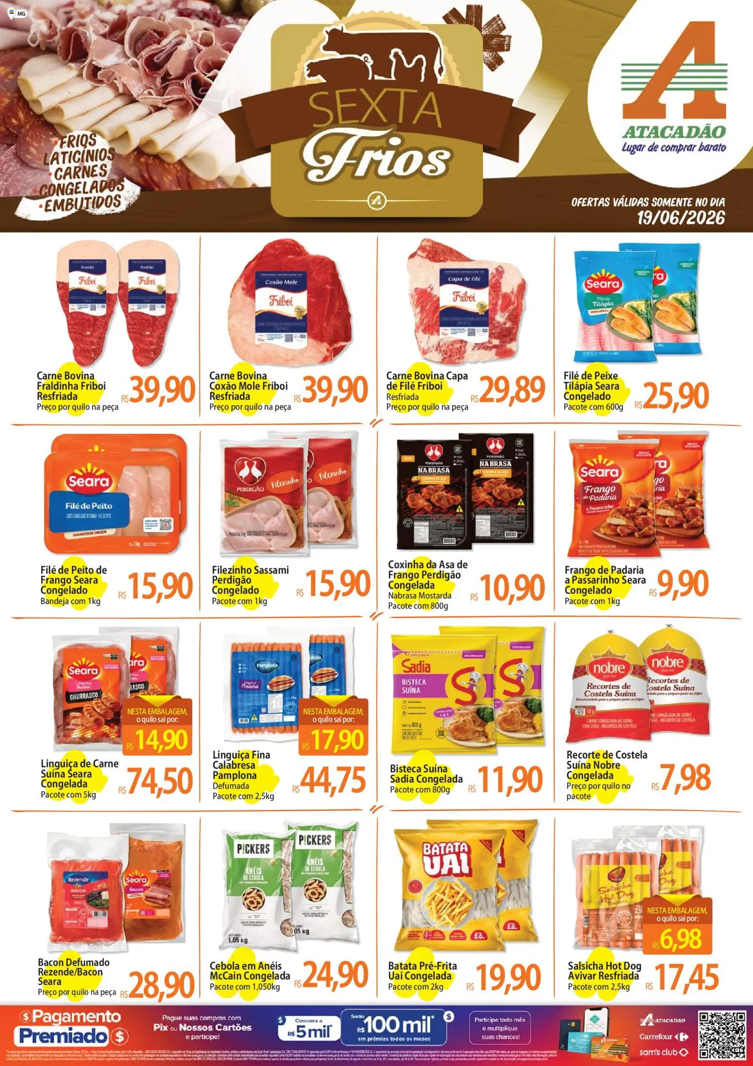 Pré-Visualização do folheto "Atacadão ofertas - MG" da loja Atacadão válido a partir de 19/06/2026