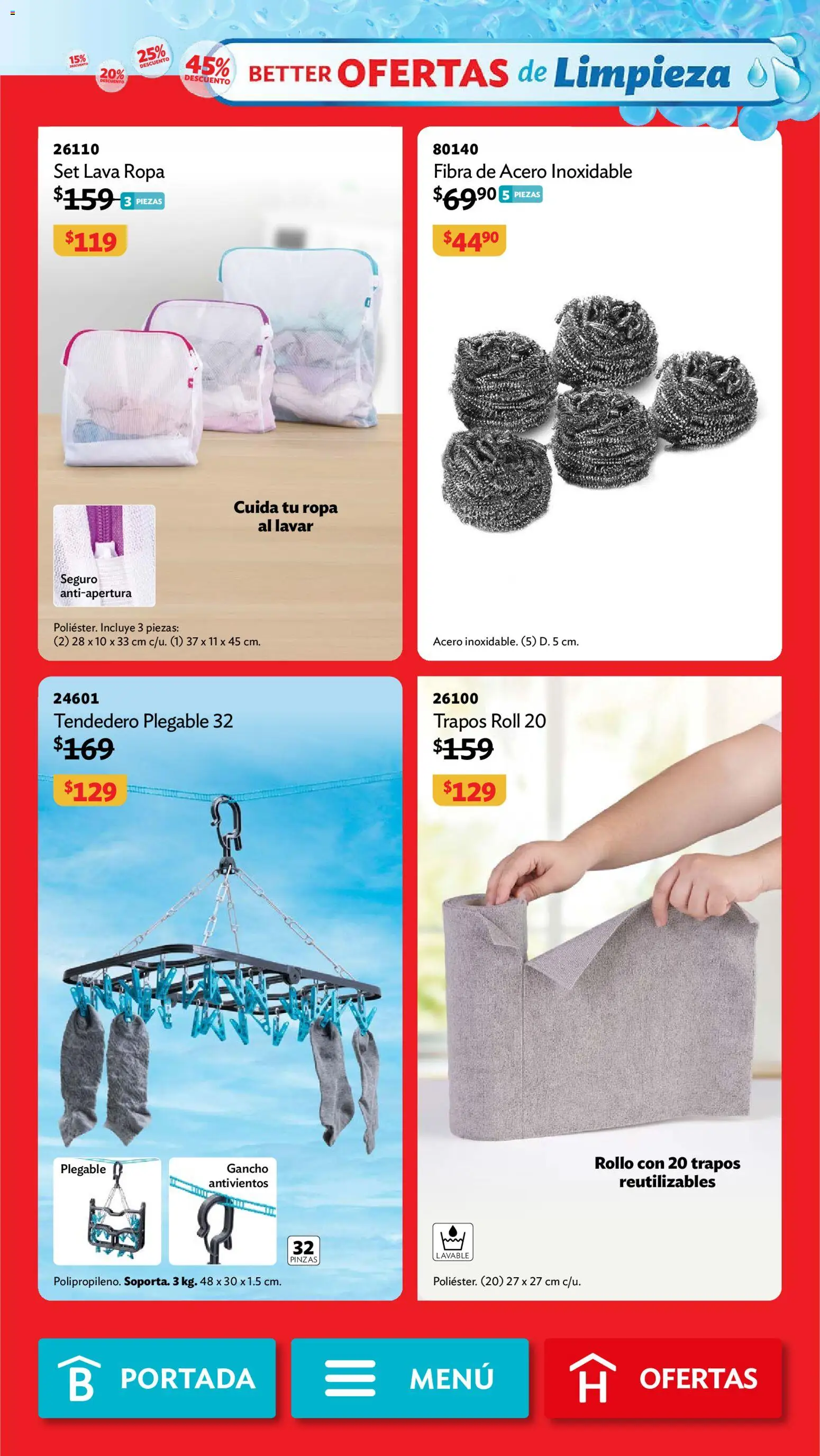 Vista previa las ofertas de la tienda Betterware - Betterware campaña 10 2026 desde el 28/09/2026 - Ropa, Tendedero