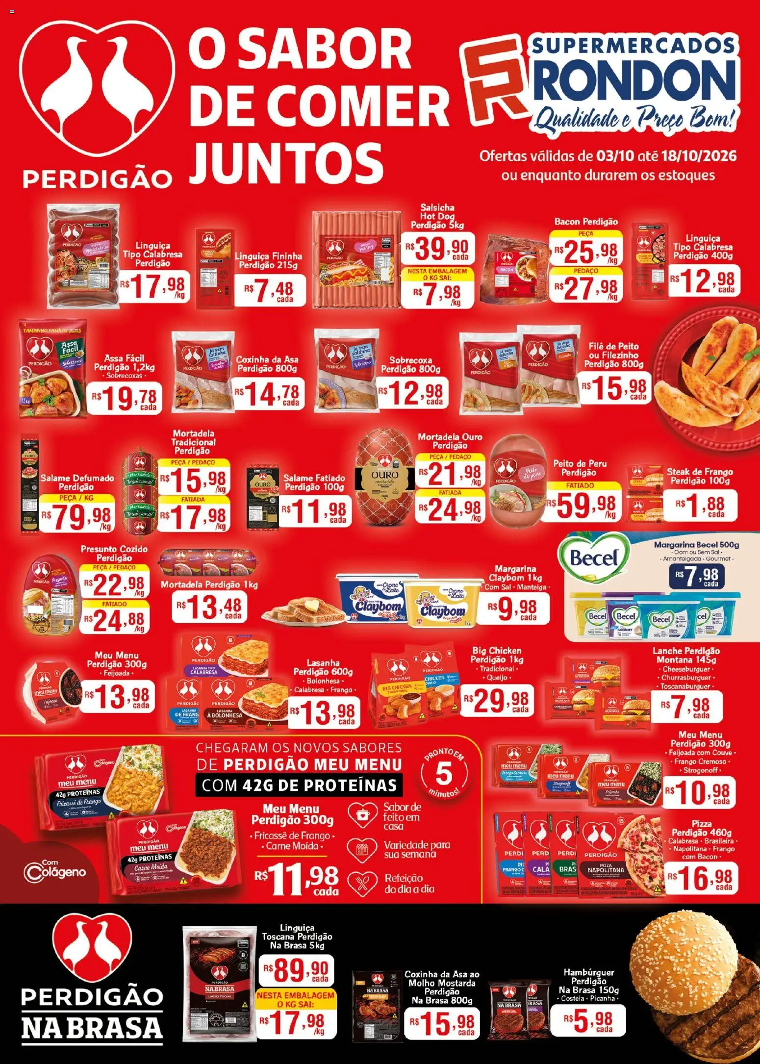 Pré-Visualização do folheto "Supermercados Rondon ofertas BRF" da loja Supermercados Rondon válido a partir de 03/10/2026
