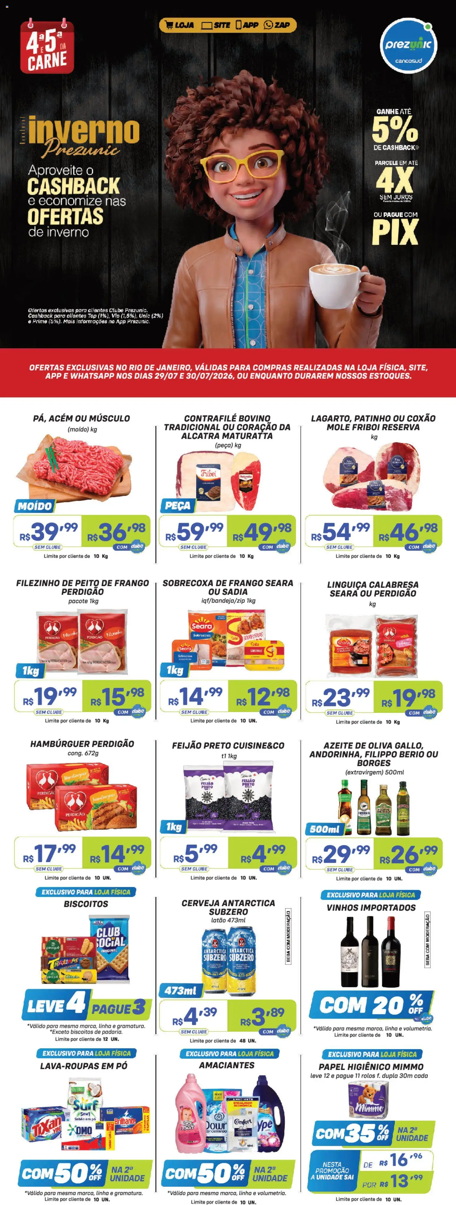 Pré-Visualização do folheto "Prezunic ofertas" da loja Prezunic válido a partir de 29/07/2026