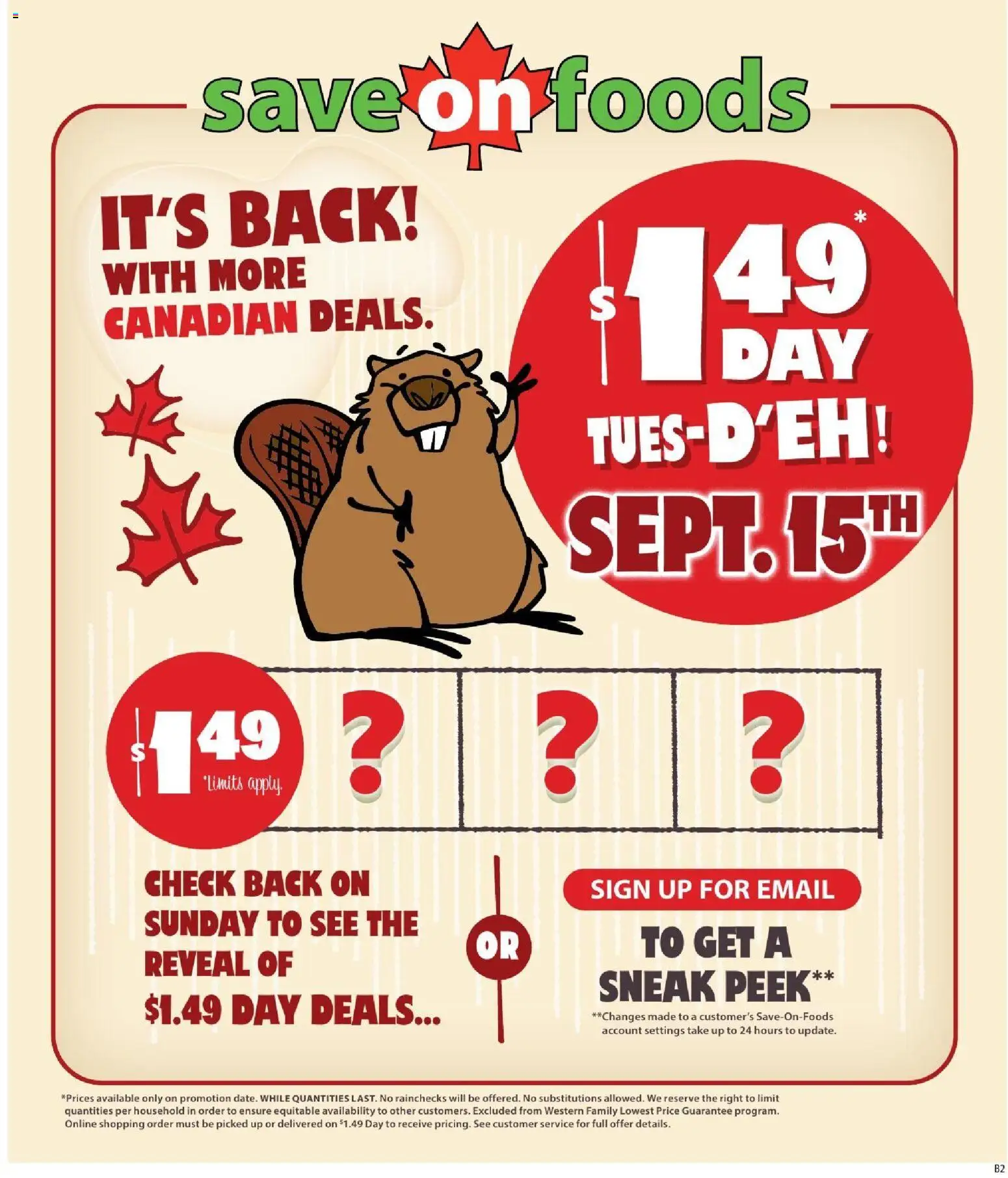 Preview of leaflet Save on foods weekly flyer / circulaire from shop Save on foods is valid from Sep 10, 2026
