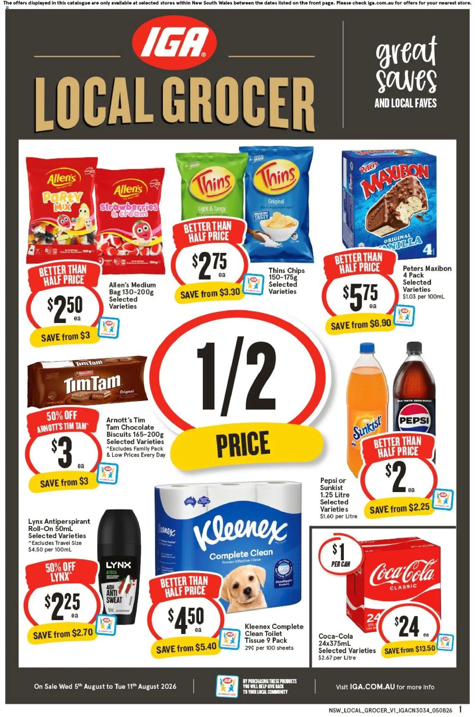 Preview of catalogue IGA Local Grocer NSW from shop IGA valid 05/08/2026
