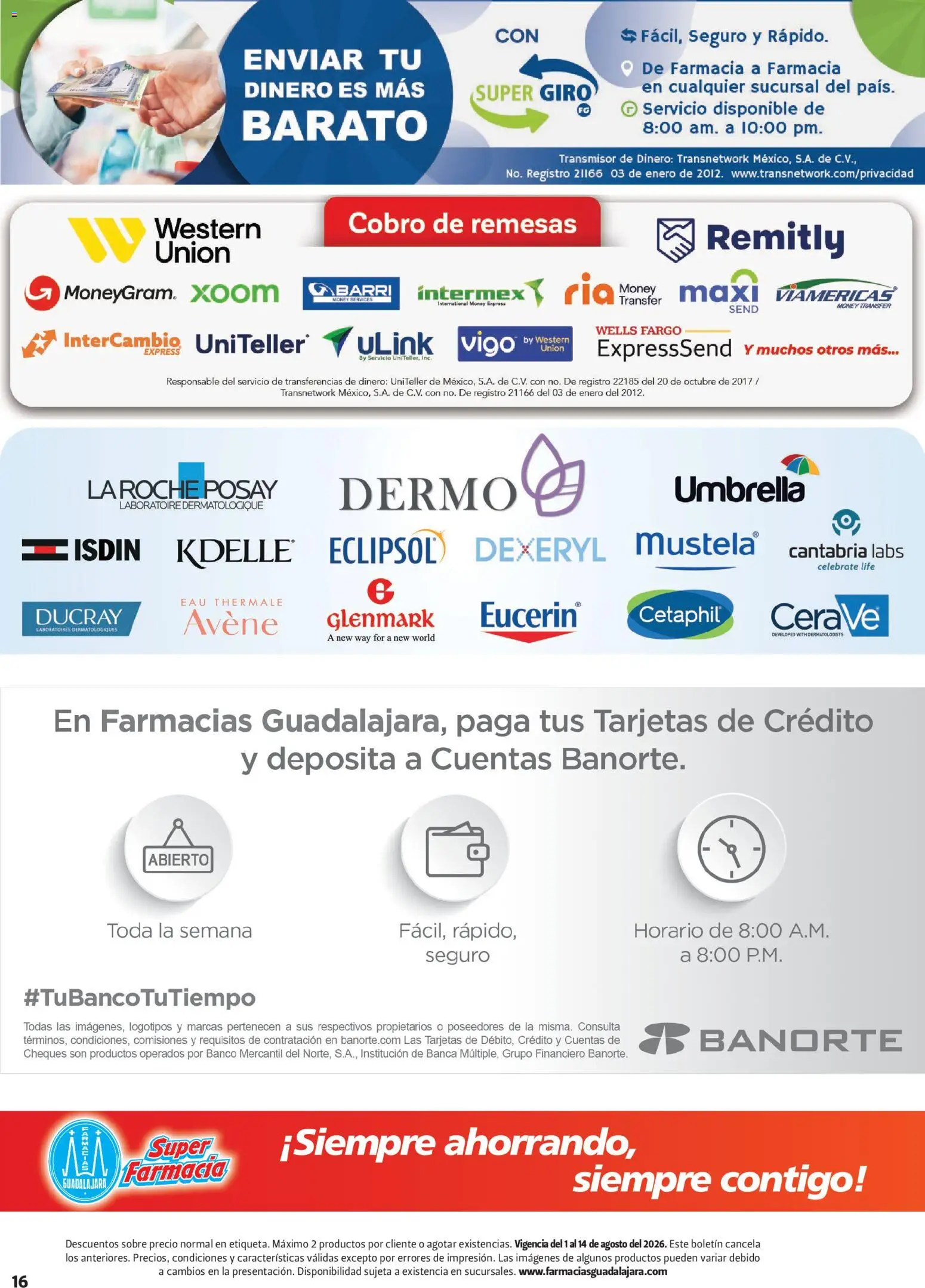 Vista previa las ofertas de la tienda Farmacia Guadalajara - Farmacia Guadalajara catálogo desde el 01/08/2026 