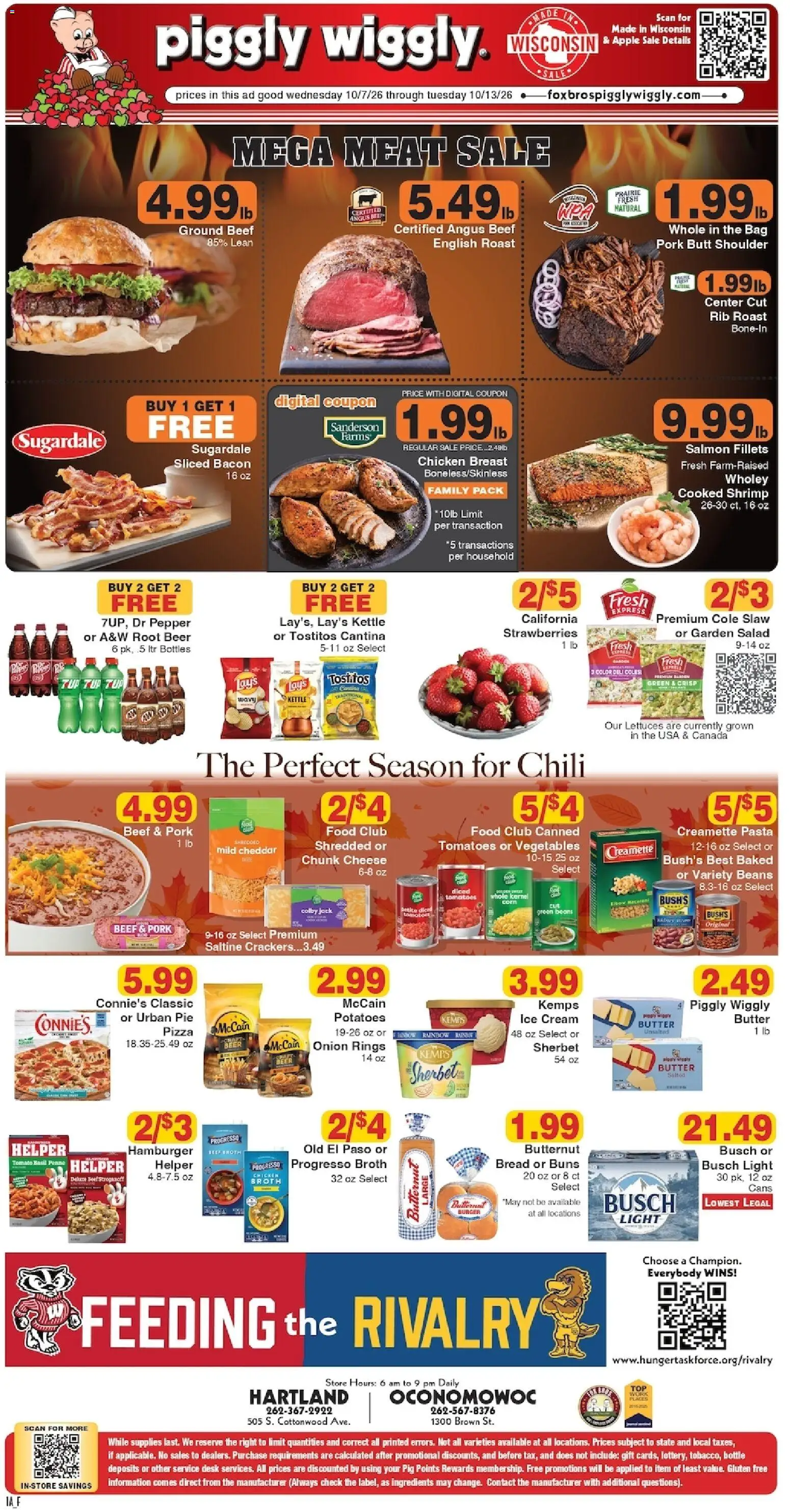 Ad Preview of Piggly Wiggly Piggly Wiggly Weekly Ad from 10/07/2026