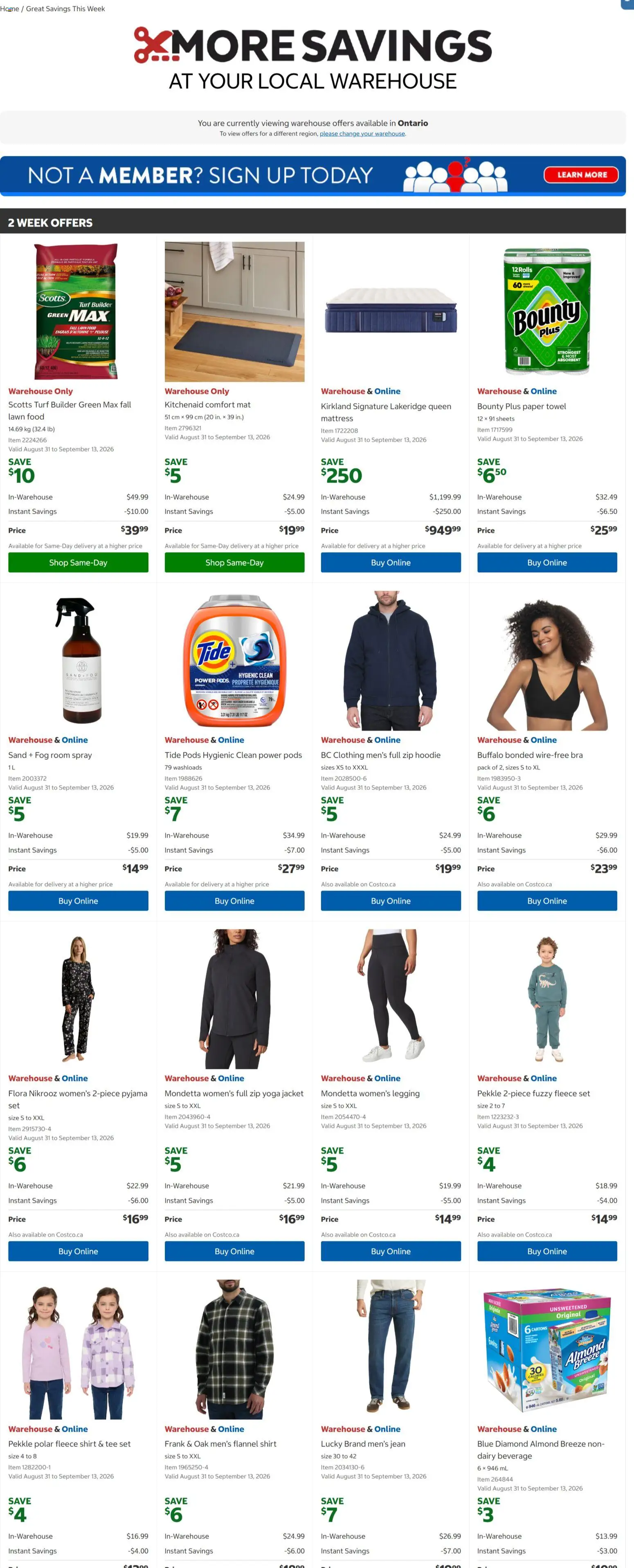 Preview of leaflet Costco weekly flyer from shop Costco is valid from Aug 31, 2026