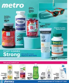 Un aperçu du dépliant Metro Pharmacy Flyer - Alma du magasin Metro est valide à partir 14 mai 2026