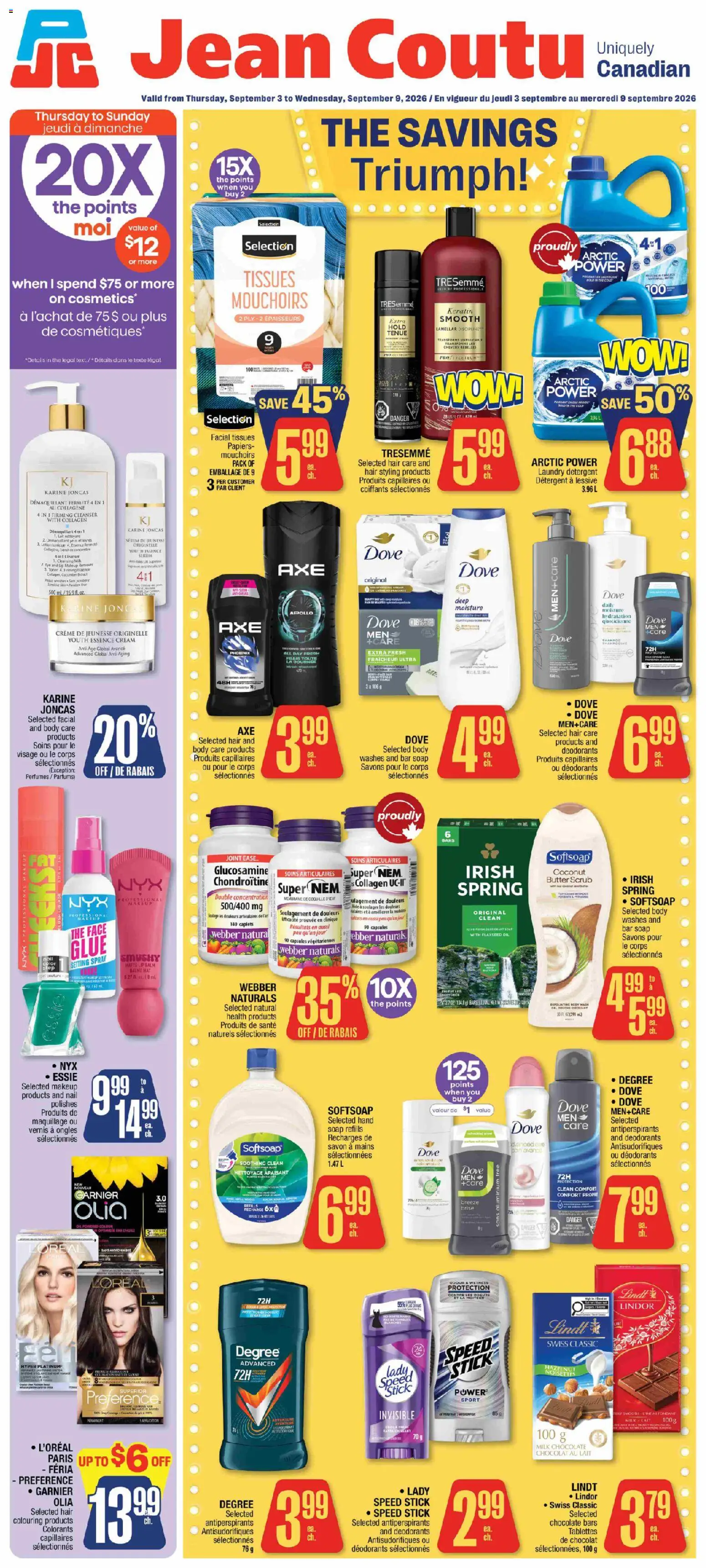 Preview of leaflet Jean Coutu weekly flyer from shop Jean Coutu is valid from Sep 03, 2026