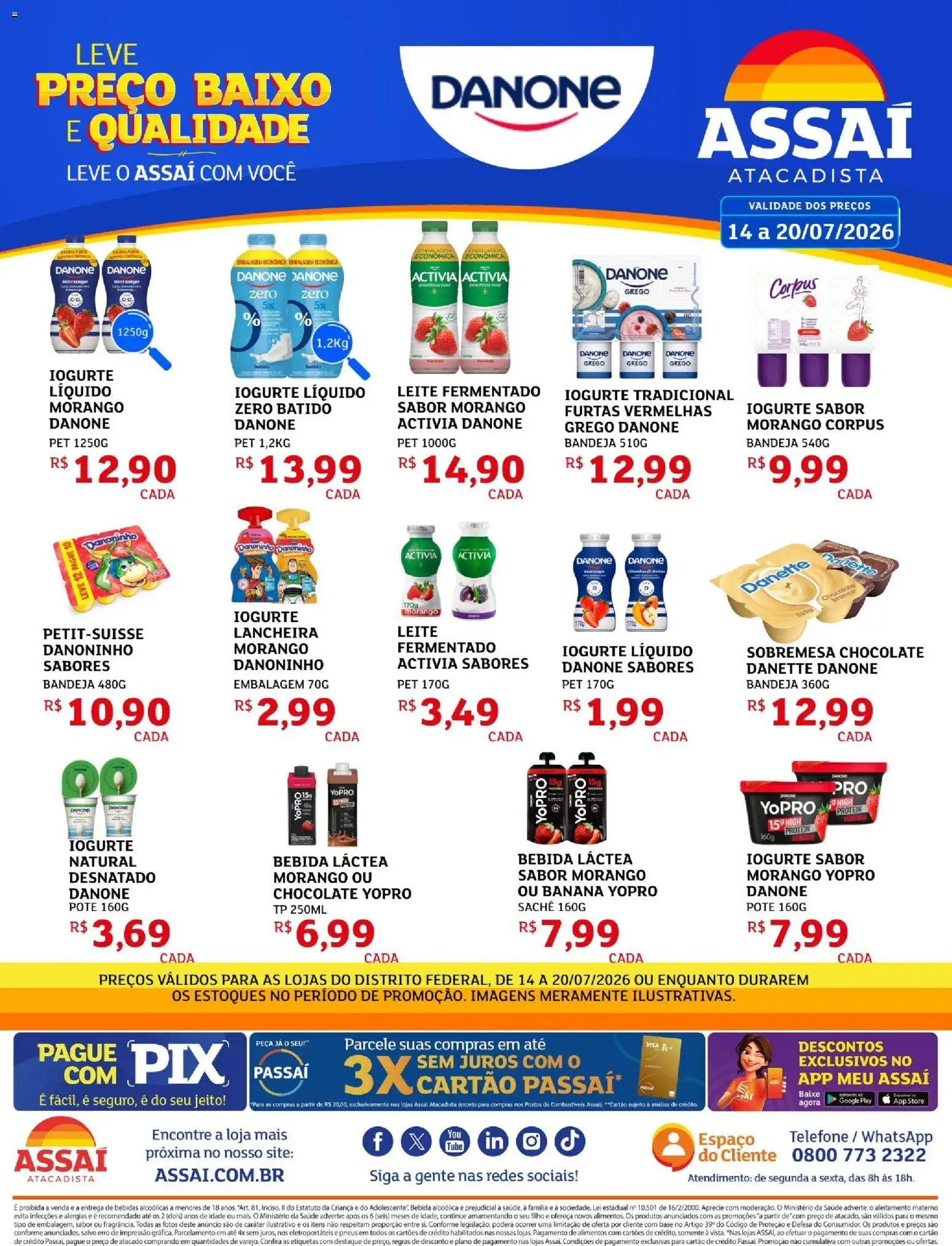 Pré-Visualização do folheto "Assaí Atacadista ofertas - DF" da loja Assaí Atacadista válido a partir de 14/07/2026