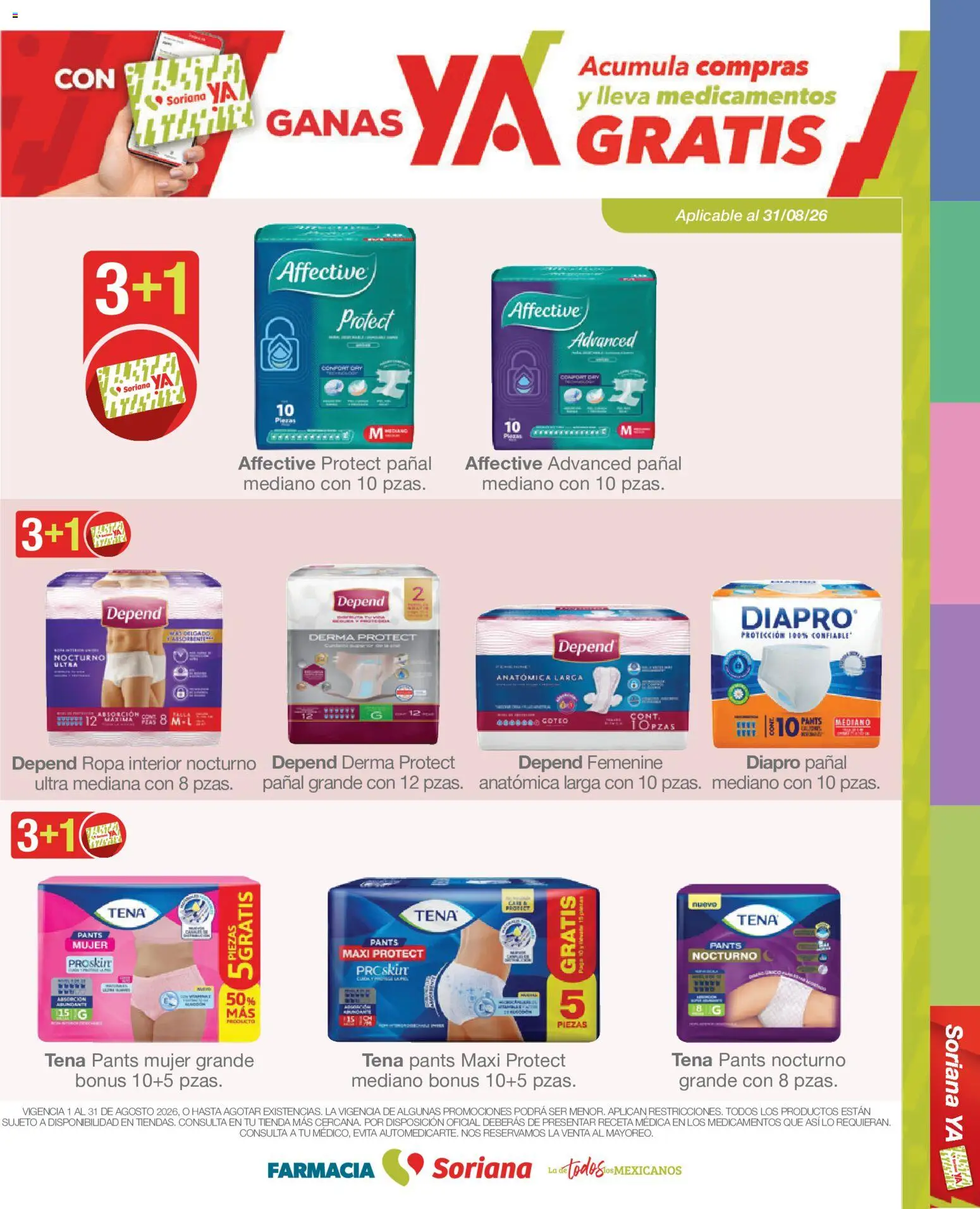 Vista previa las ofertas de la tienda Soriana - Soriana Folleto Farmacia Soriana Híper Nacional desde el 01/08/2026 