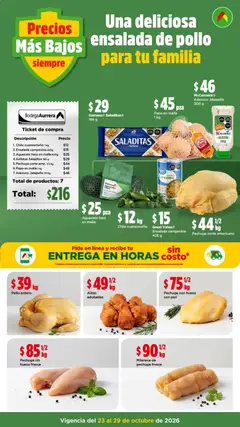 Vista previa las ofertas de la tienda Bodega Aurrerá - Bodega Aurrerá folleto Una deliciosa ensalada de pollo para tu familia desde el 23/10/2026 
