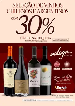 Pré-Visualização do folheto "Bistek Supermercados ofertas Vinhos" da loja Bistek Supermercados válido a partir de 29/10/2026