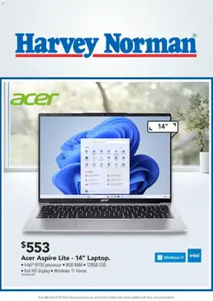 Preview of catalogue Harvey Norman Great Deals on Laptops from shop Harvey Norman valid 4 Jul 2026