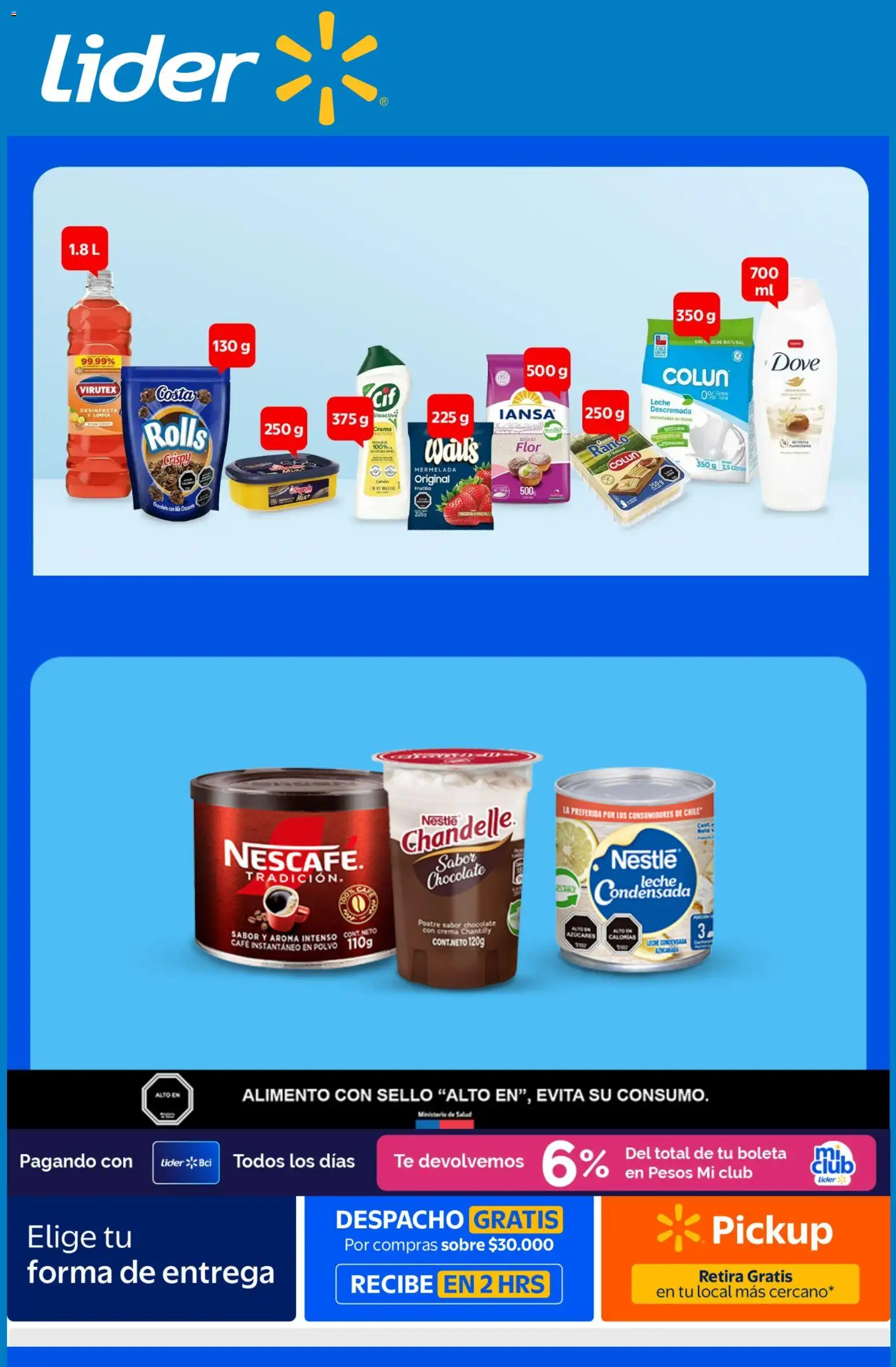Folleto de la tienda Lider válido desde el 02.06.2026 - Café, Té, Queso, Leche condensada, Frutilla, Sobre, Mermelada, Postre