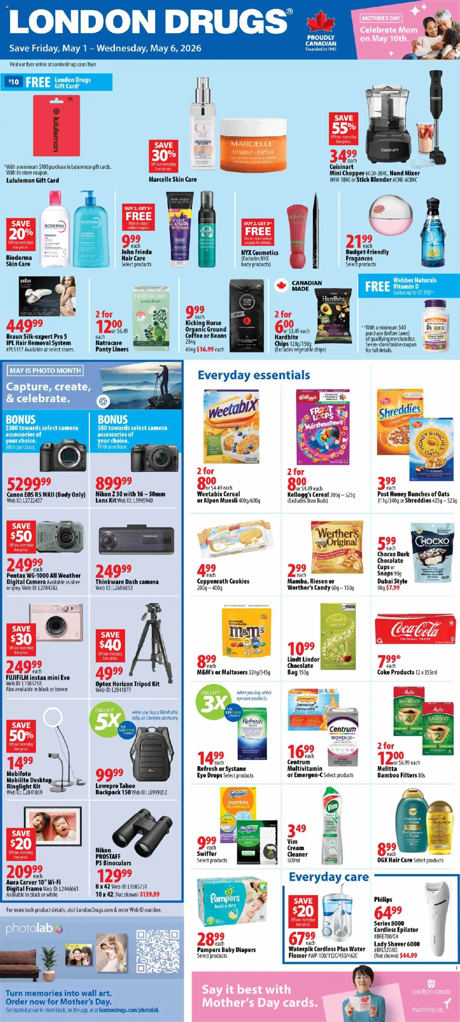 Preview of leaflet London Drugs weekly flyer / circulaire from shop London Drugs is valid from May 01, 2026