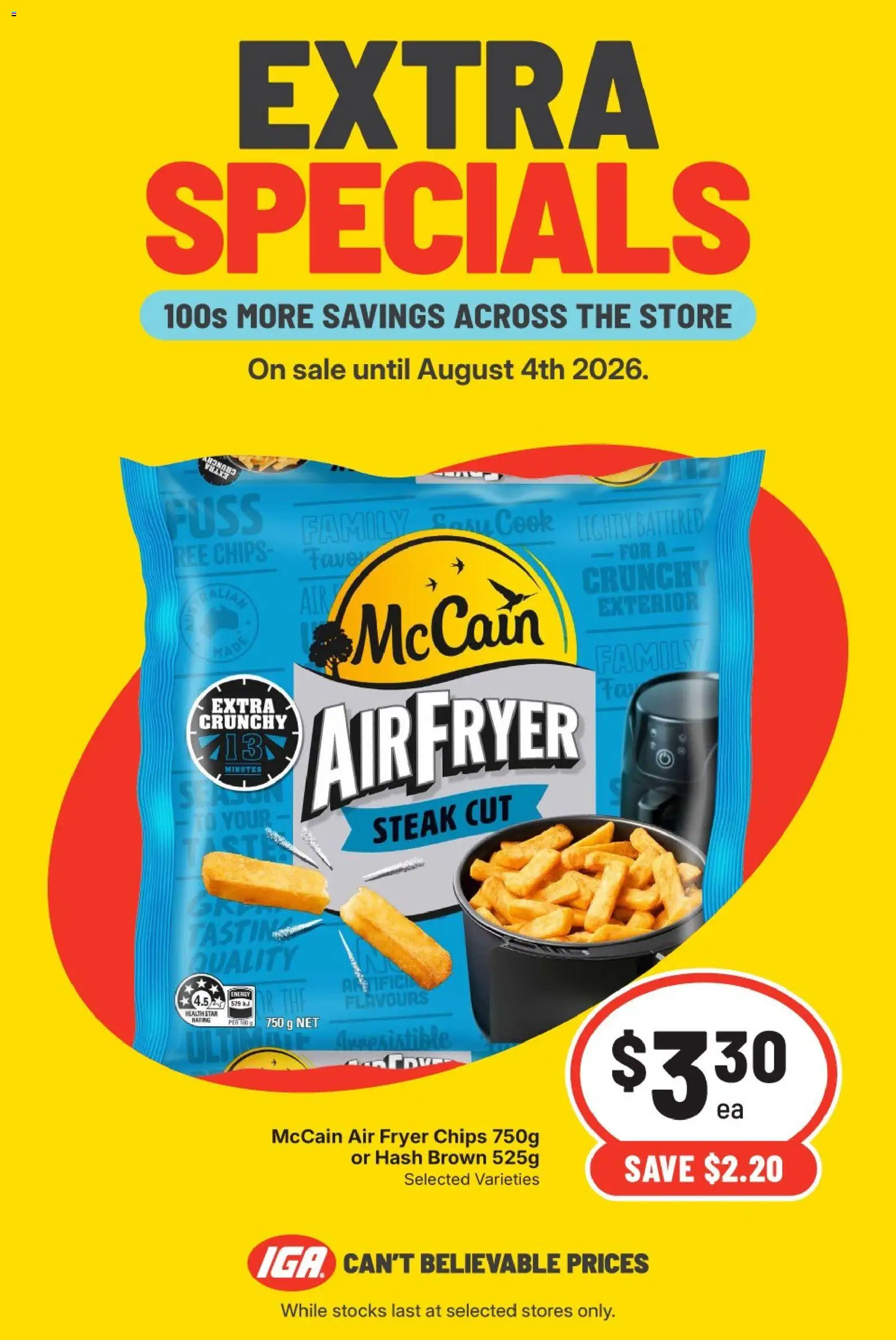 Preview of catalogue IGA Extra specials from shop IGA valid 29/07/2026
