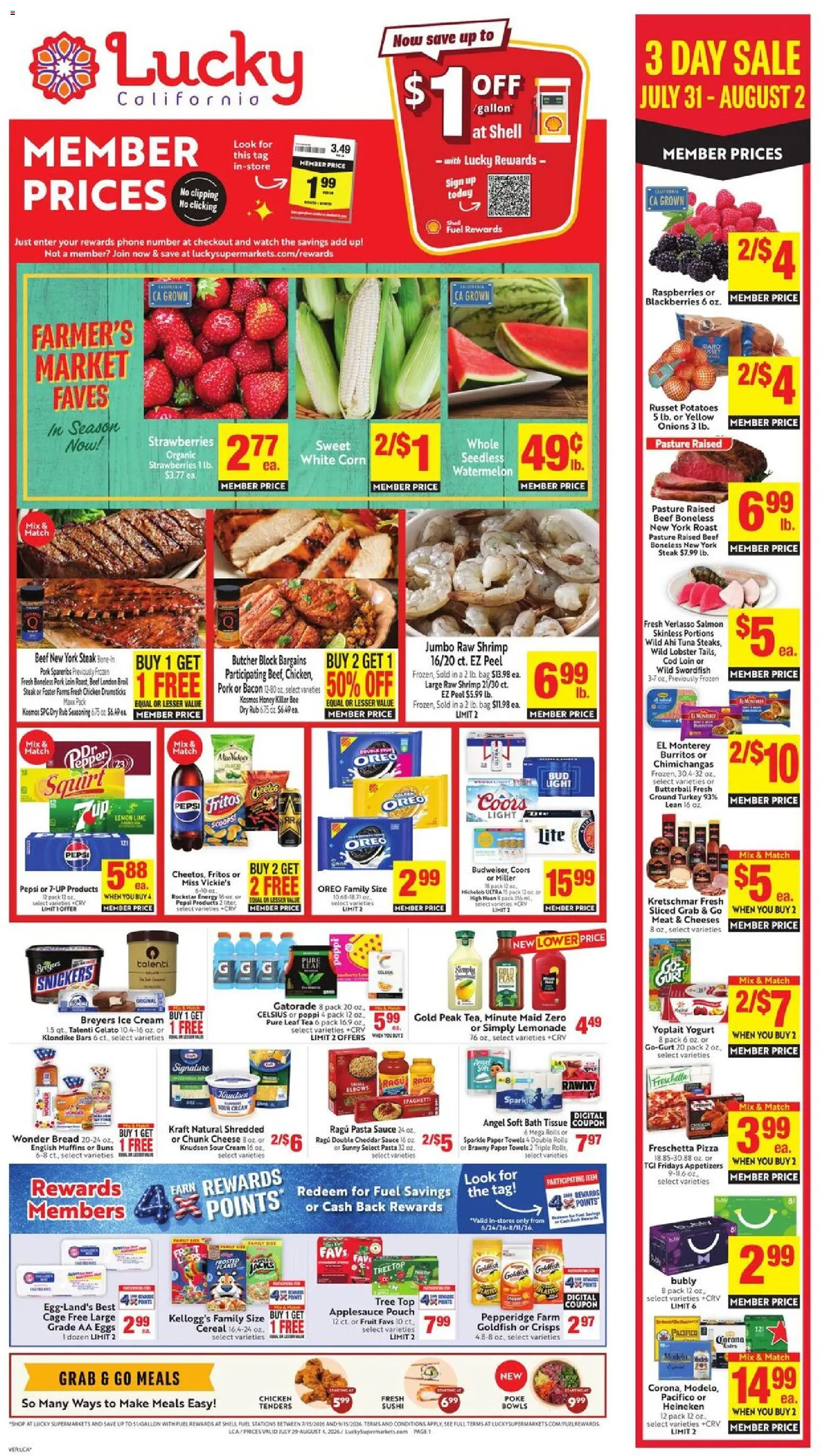 Ad Preview of Lucky Supermarkets Lucky Supermarkets Weekly Ad from 07/29/2026